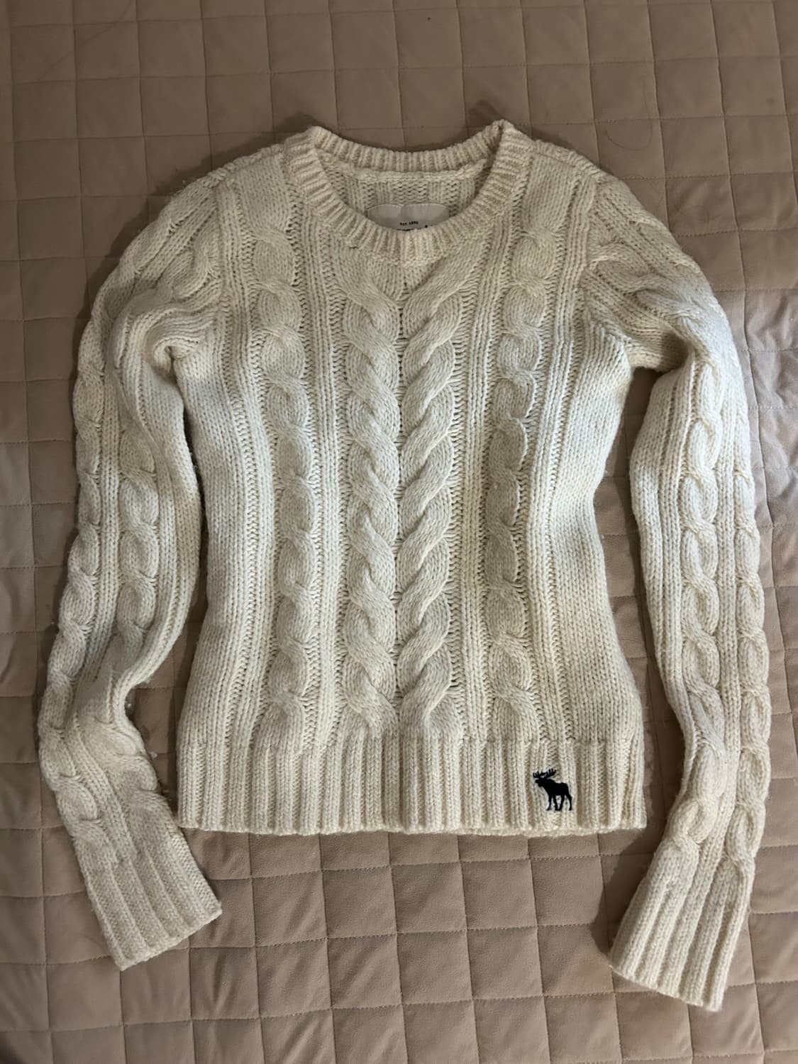 아베크롬비 딱붙 아이보리 니트 상품이미지1