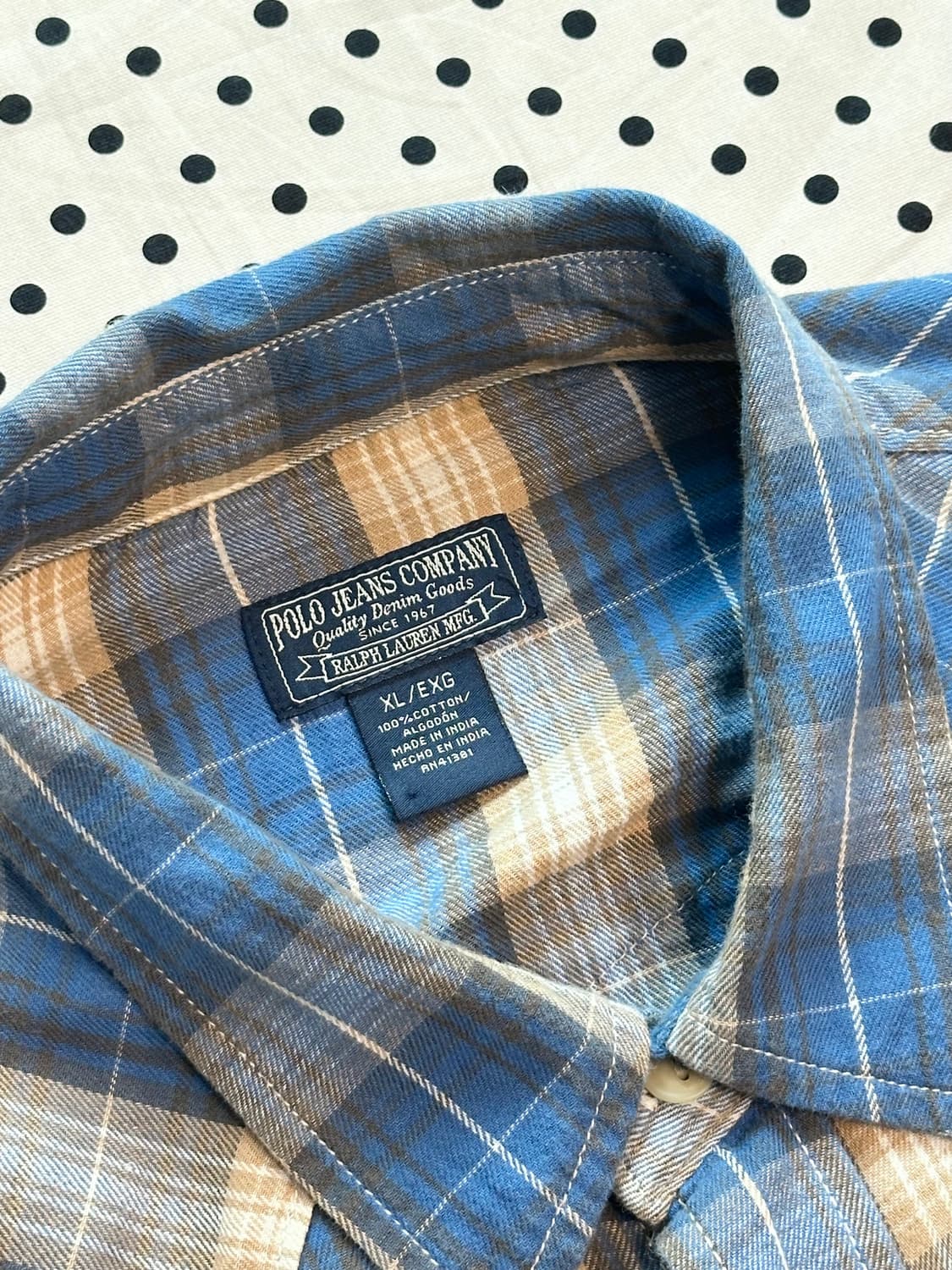 폴로진스 Polo Jeans Co. 90‘s~00's 웨스턴 체크셔츠 상품이미지5