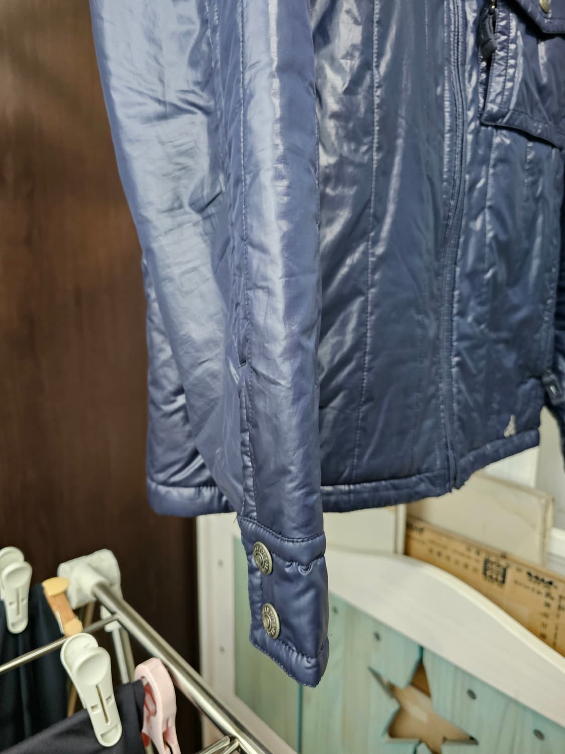 아카이브 빈티지 빈폴 퀼팅 경량 자켓 네이비 100 팔아요 상품이미지5