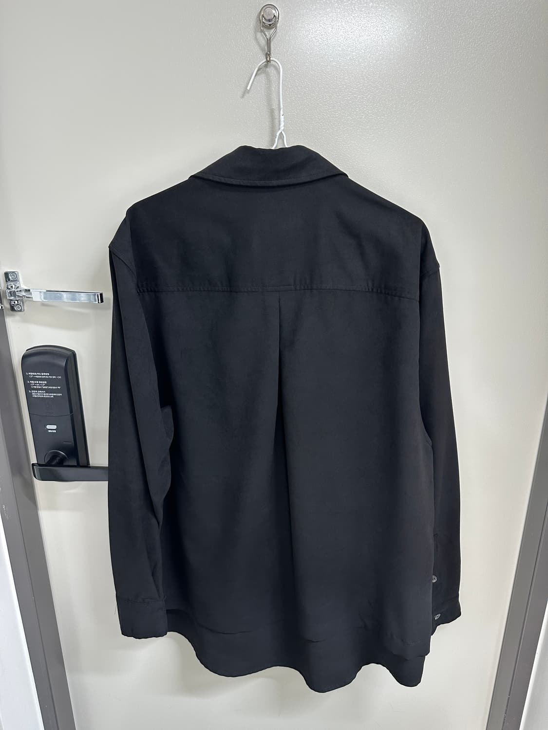 유스 Faux Suede Layered Shirt - Black 사이즈S 상품이미지2