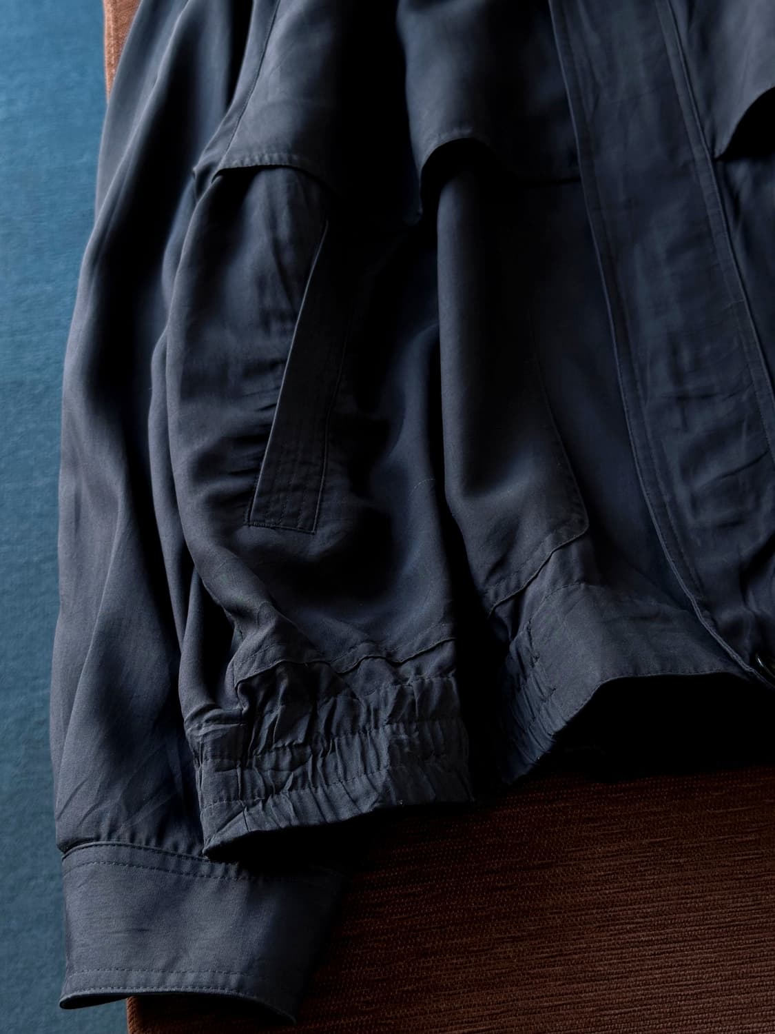  'Silk 100%' loose design wide blouson 상품이미지3