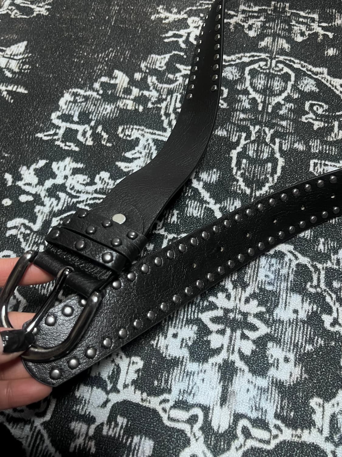 스터드 가죽 벨트 (새상품) 상품이미지3