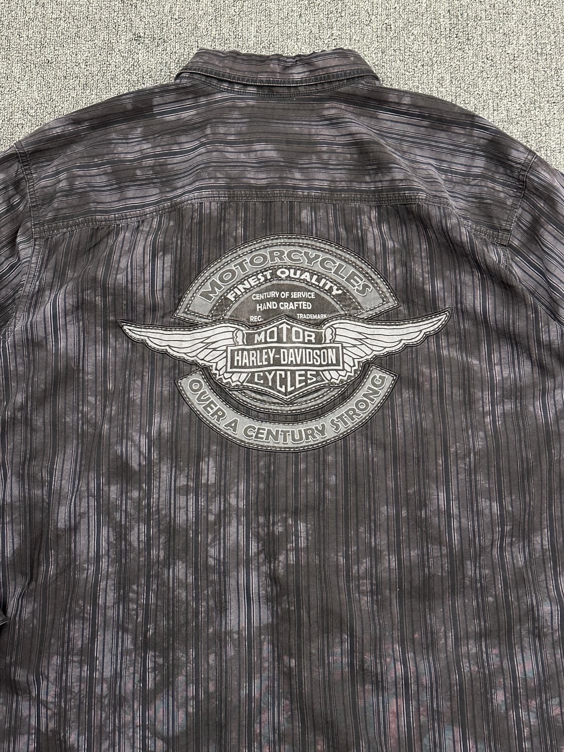 3XL)할리데이비슨 vintage 스트라이프 후면 패치 긴팔셔츠 상품이미지6