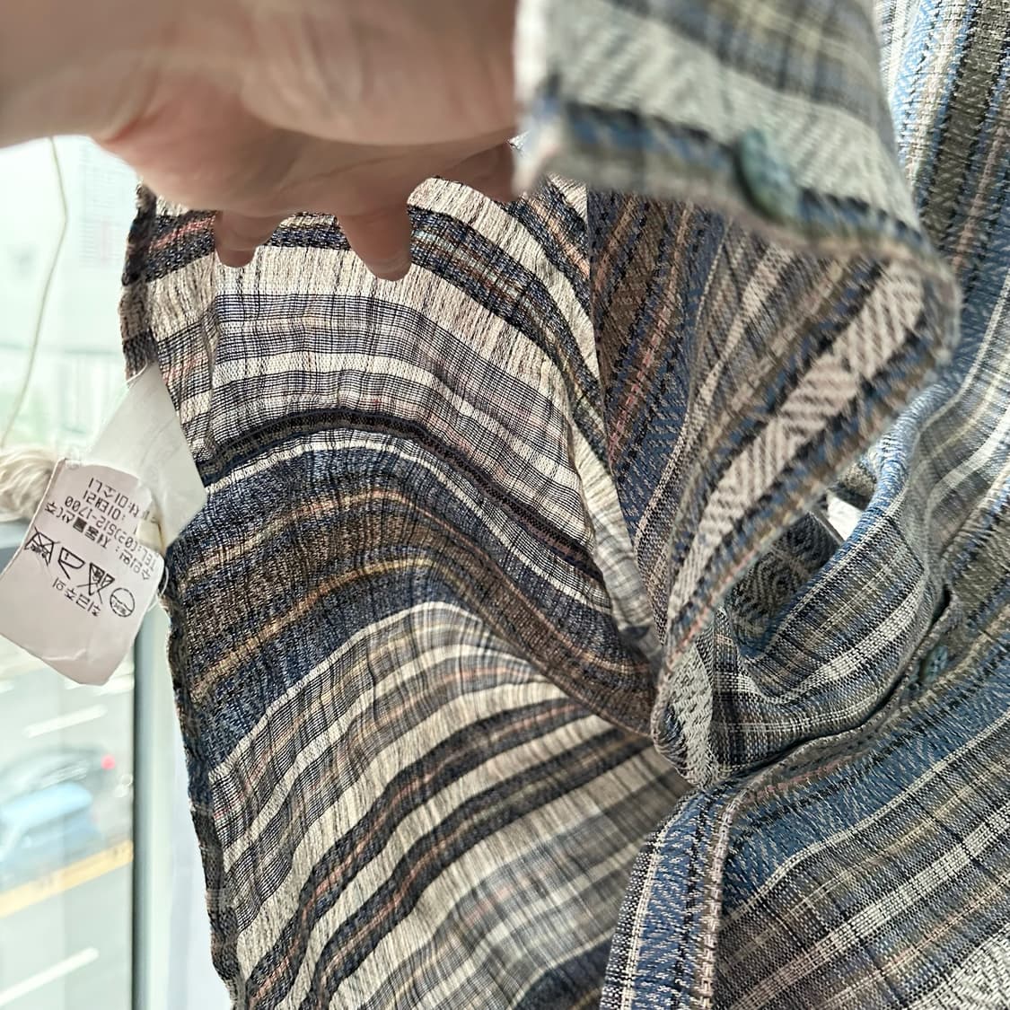 MISSONI 미쏘니 에스닉 스트라이프 자카드 린넨 셔츠 내추럴 50 상품이미지6