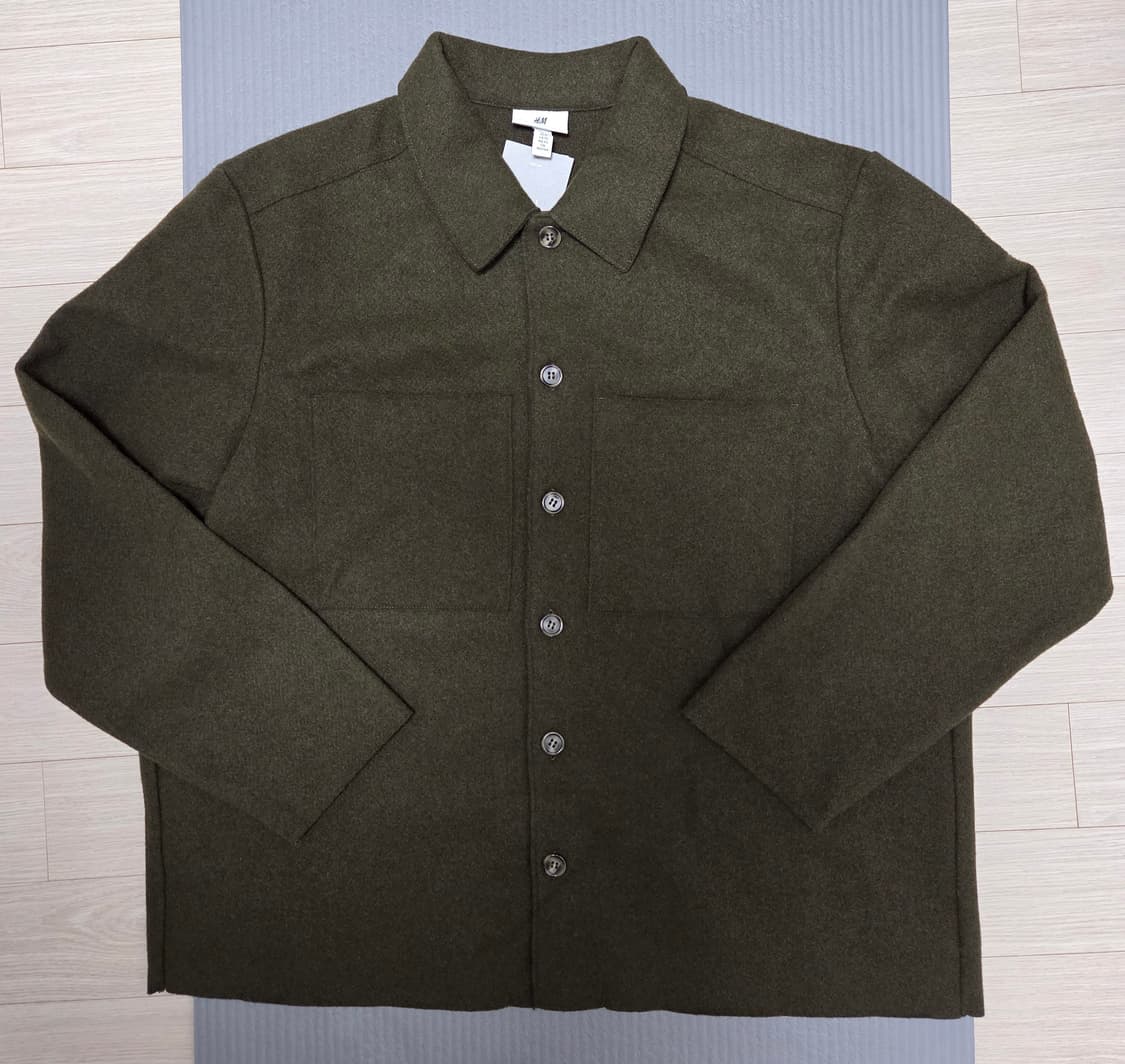 (새상품) 남자 울자켓 카키,딥그린 105 XL 판매합니다.H&M 상품이미지1