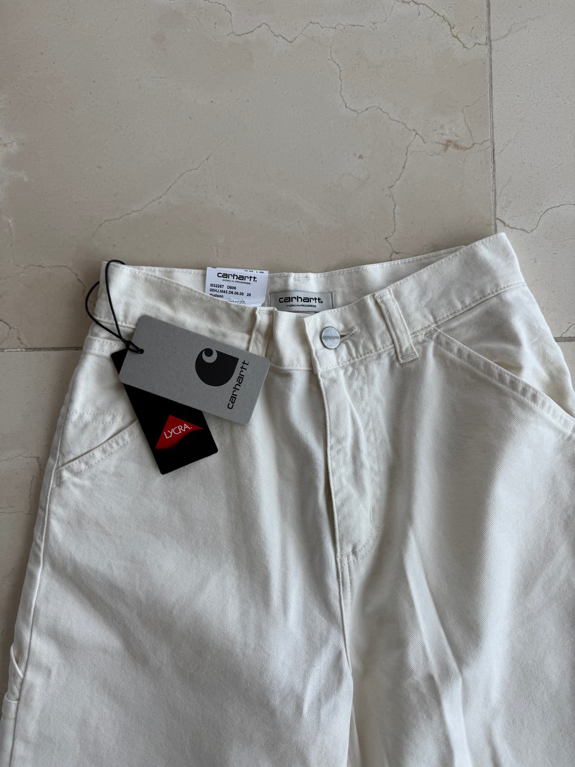 칼하트 윕 Carhartt Wip 스톤 워시드 와이드 팬츠 화이트 25  상품이미지5