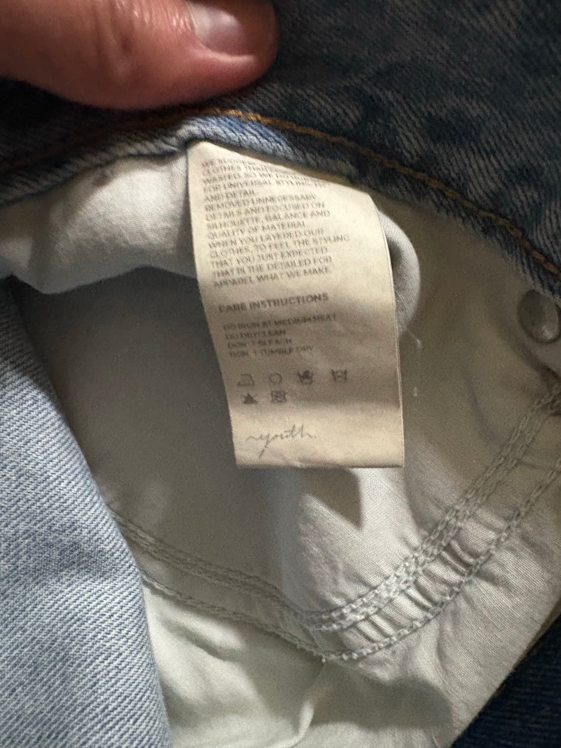 유스 와이드 데님 팬츠 연청 상품이미지5