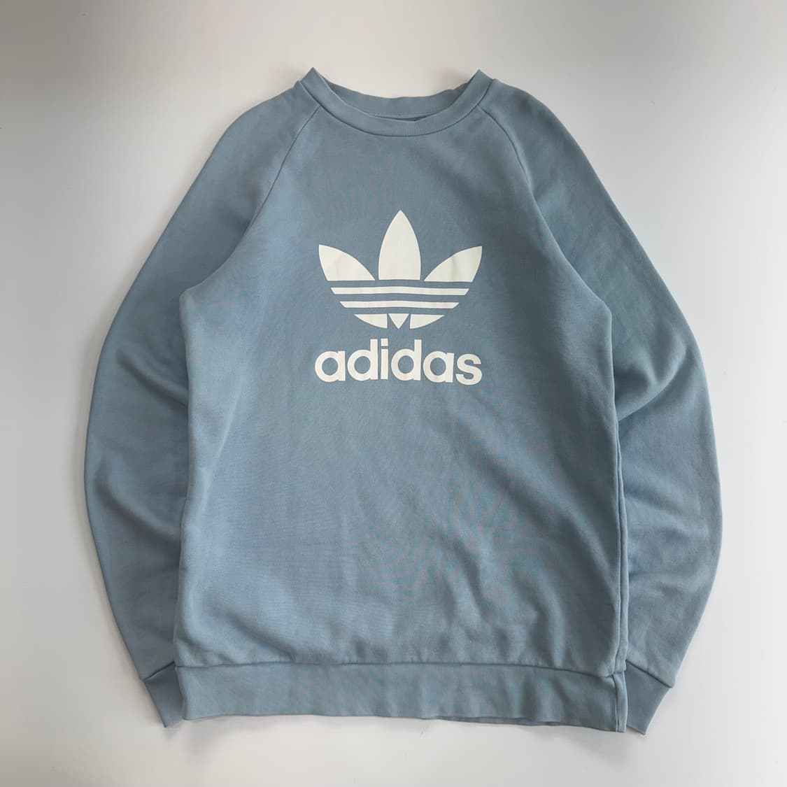 Adidas 아디다스 빅 파이어로고 라이트 블루 맨투맨  상품이미지3