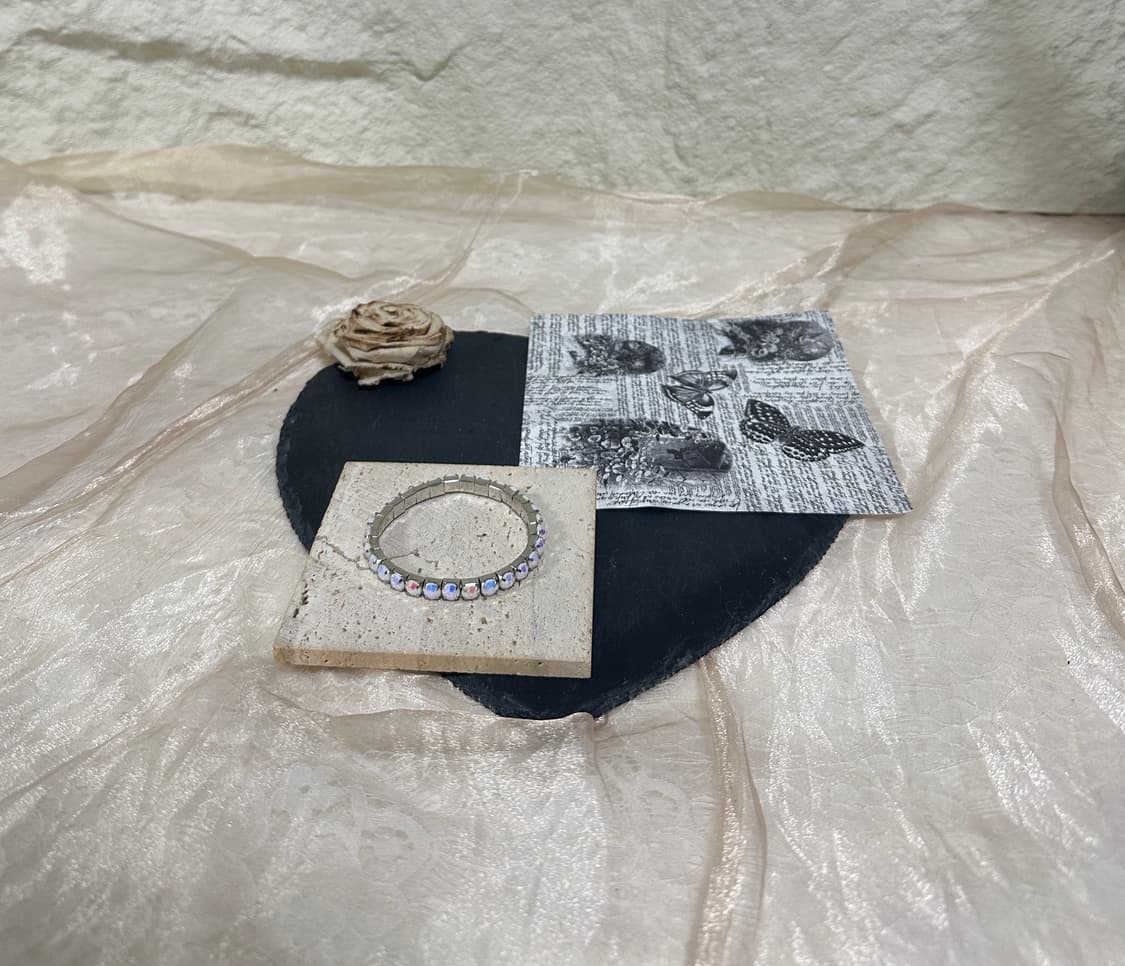 빈티지 홀로그램 오리엔탈 밴딩 회전 팔찌 상품이미지1