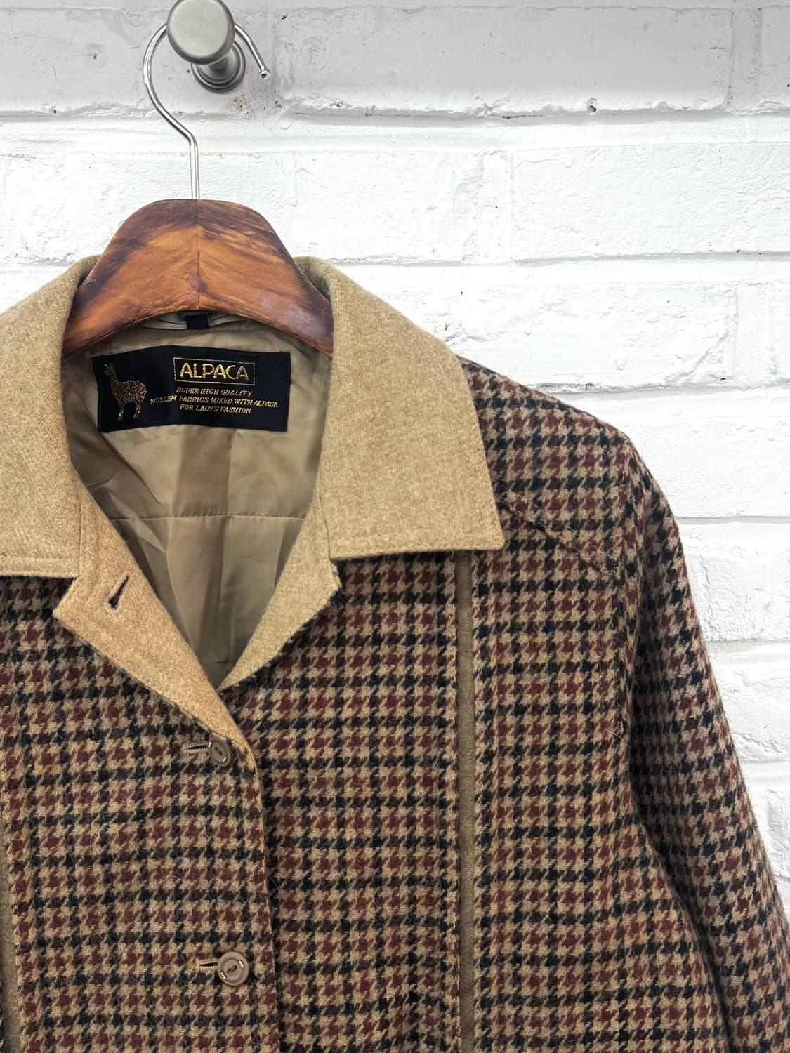 ExcellentFashionYamayoshi베이지 체크 모자켓 상품이미지4