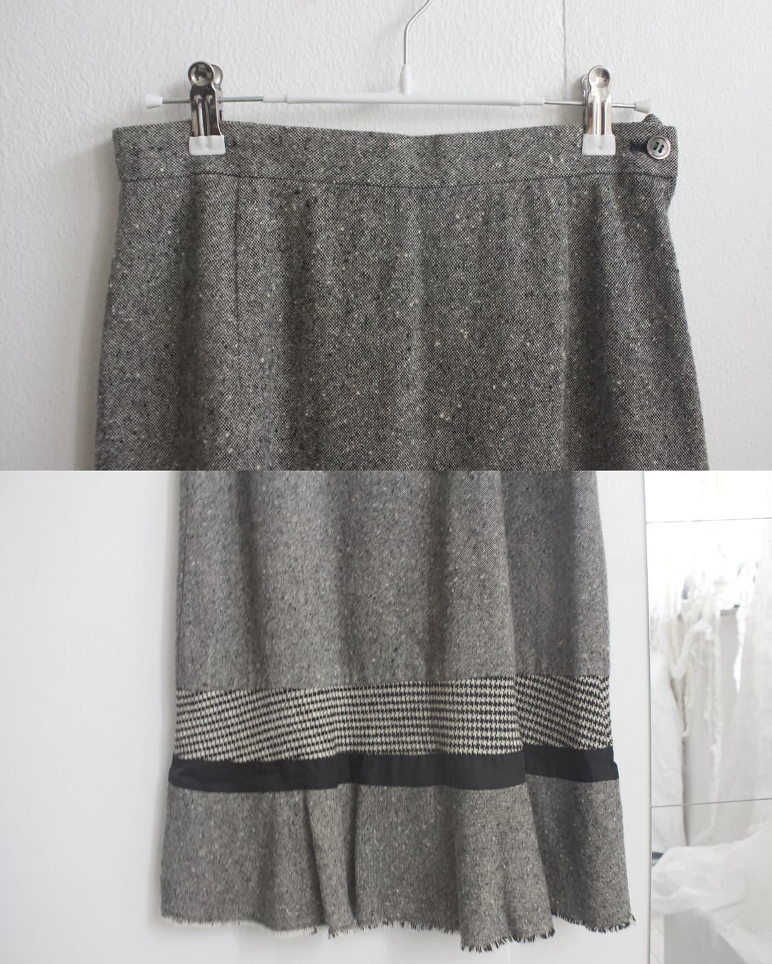 tricot multi fabric layer wool skirt 상품이미지3