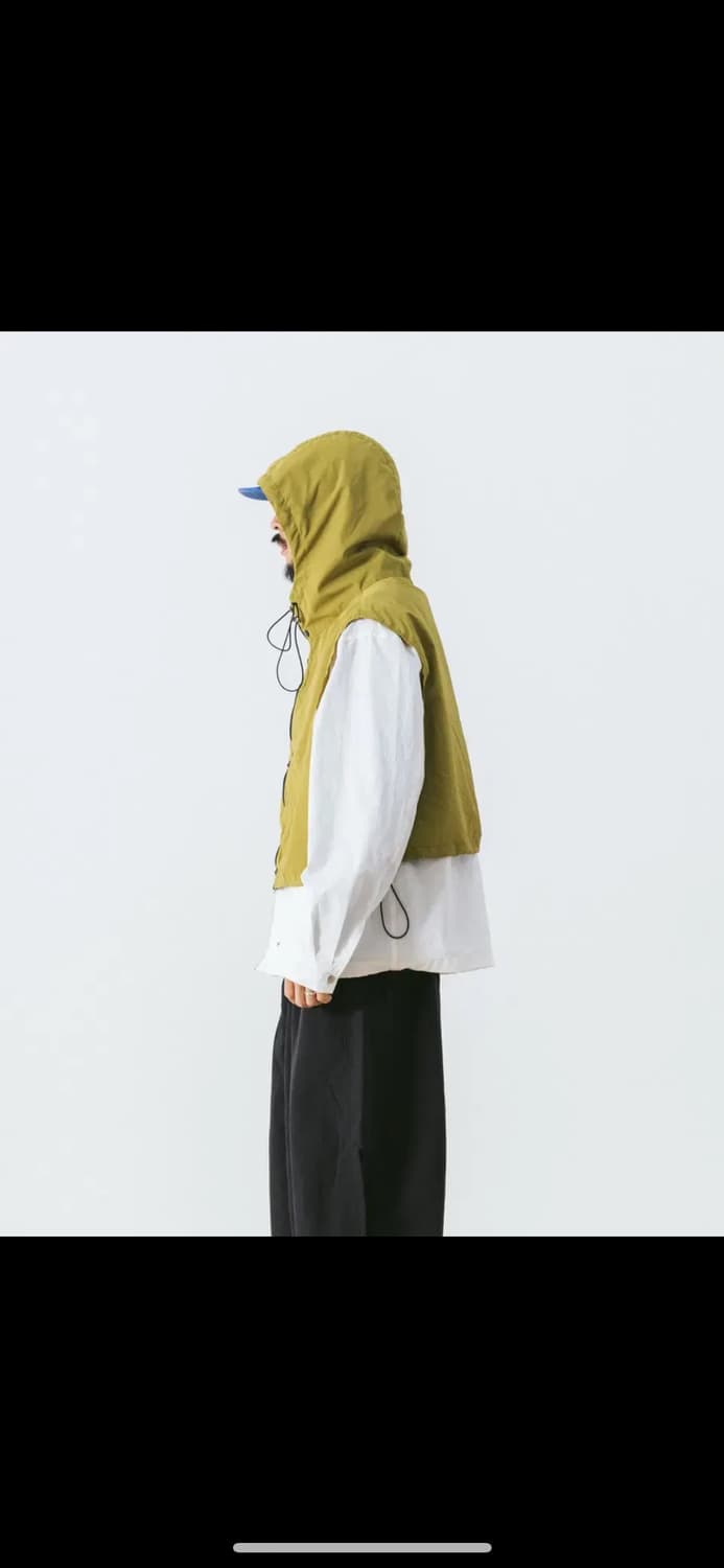 앵글런 Nylon Layered Crop Hoodie 상품이미지3