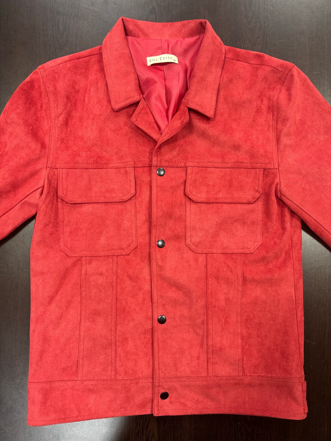 킬시티 스웨이드 레드 자켓 상품이미지5