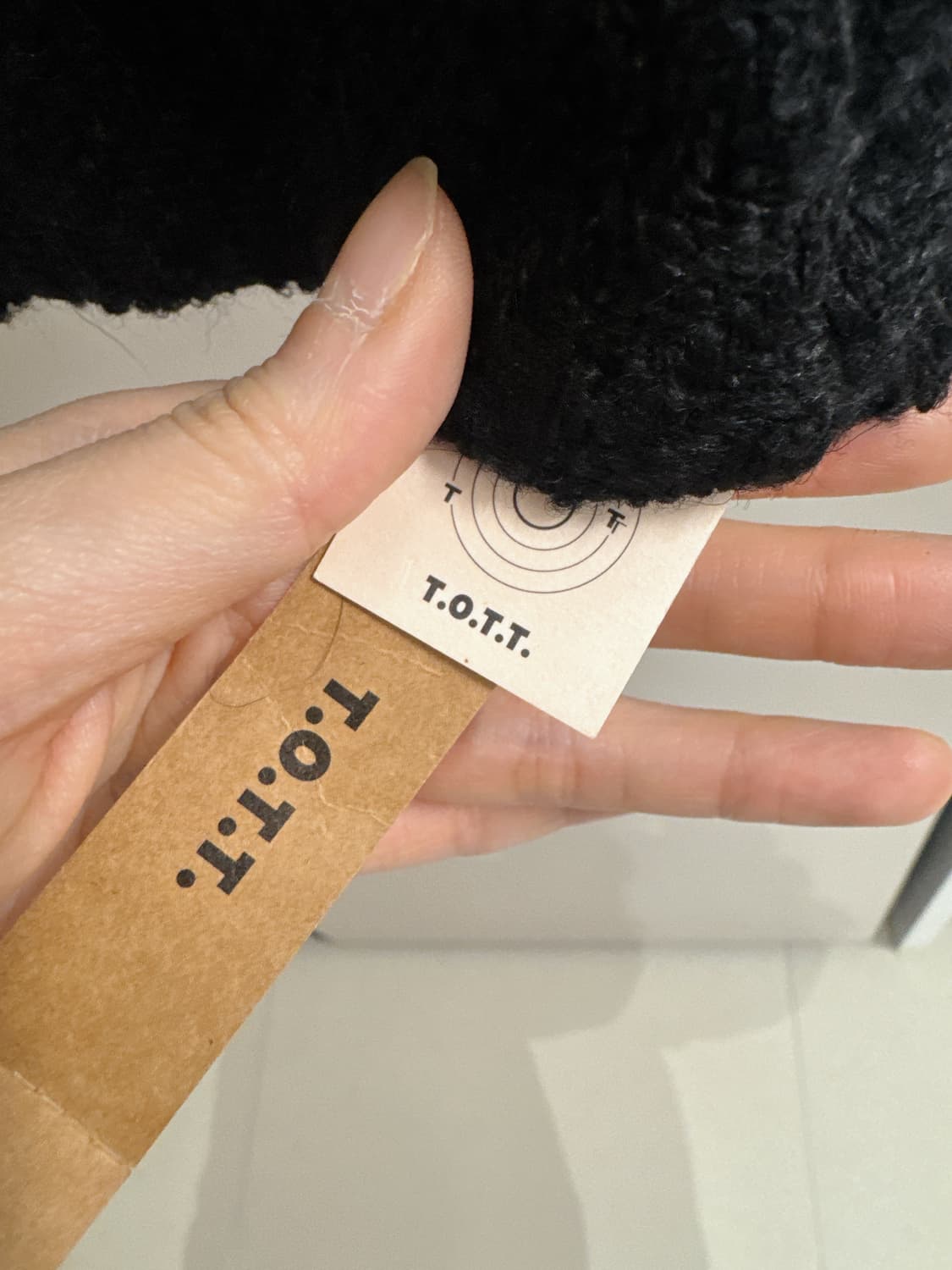 [새상품] T.O.T.T. 블랙 트위드 미니 원피스 상품이미지4