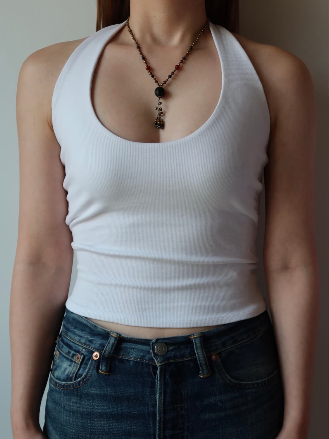 black bead tessle necklace 상품이미지2