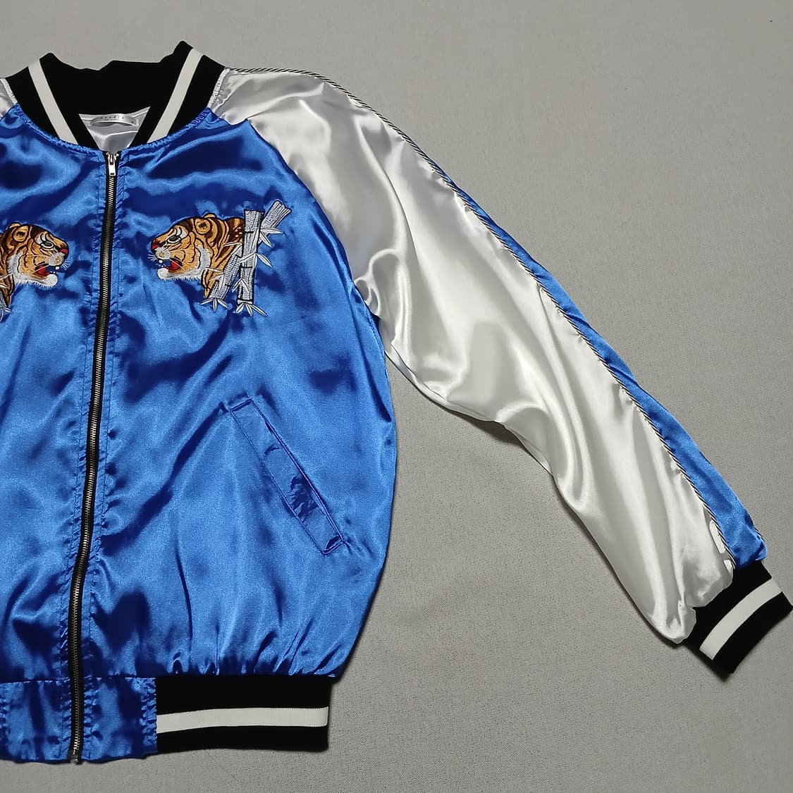 호랑이 타이거 스카잔 파랑 블루 자켓 춘추 가을 바람막이 상품이미지4