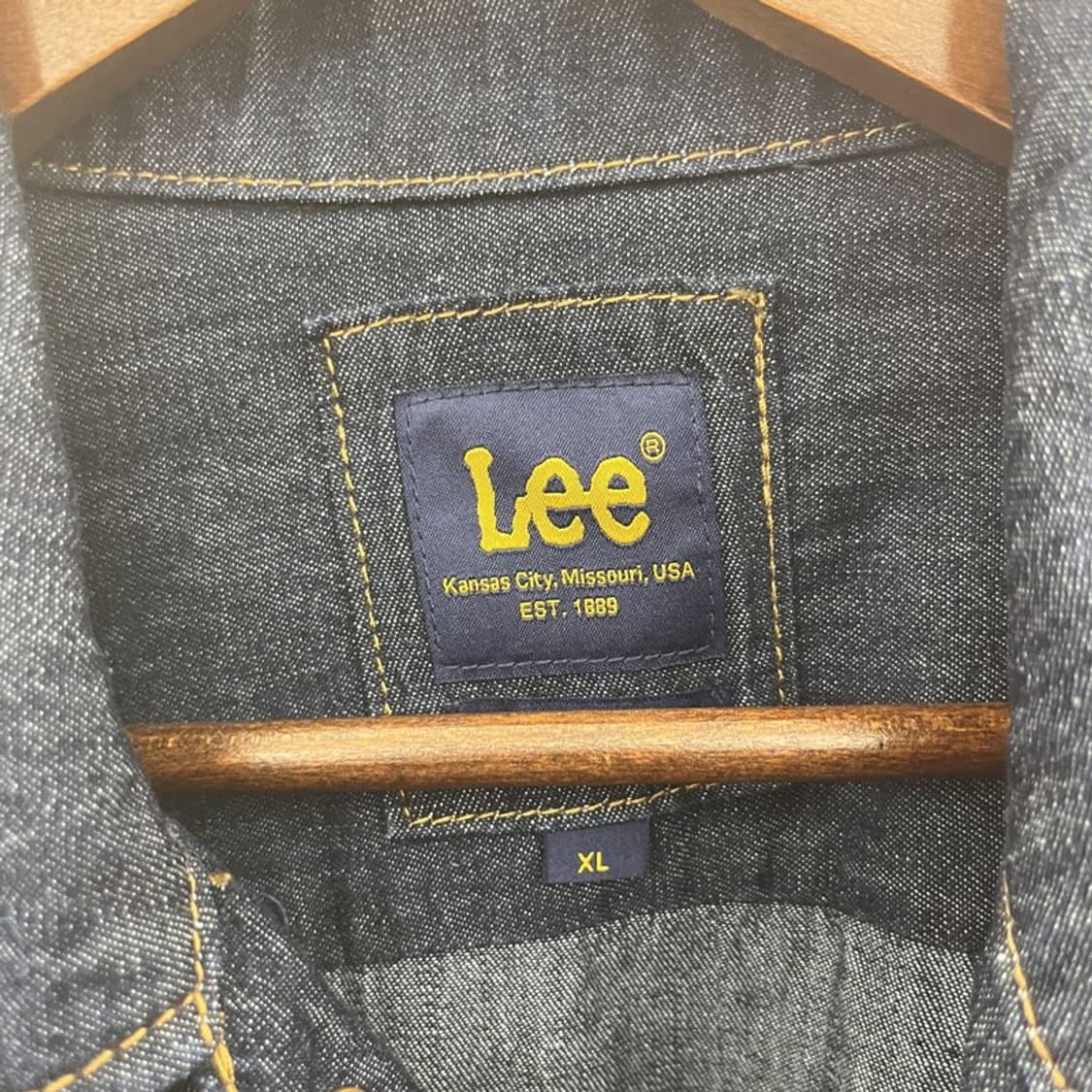 LEE 빈티지 캐주얼 진청 인디고 데님 셔츠 자켓 XL C12506 상품이미지5