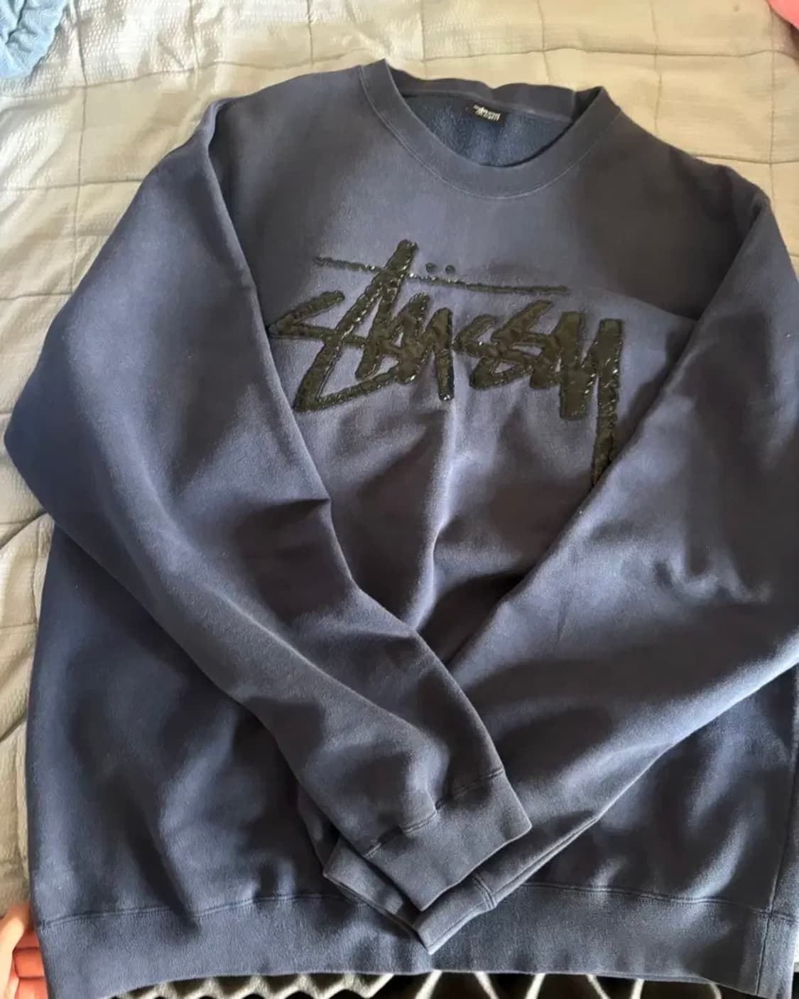 스투시 90s 가죽패치로고 맨투맨 상품이미지1