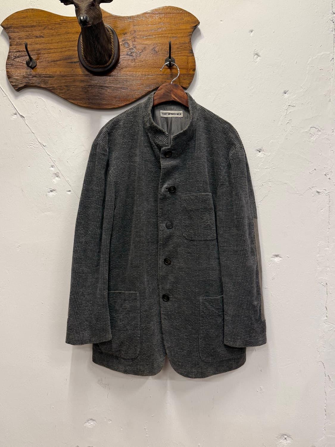 L) ISSEY MIYAKE MEN Wool Ribbed Stand Co 상품이미지1