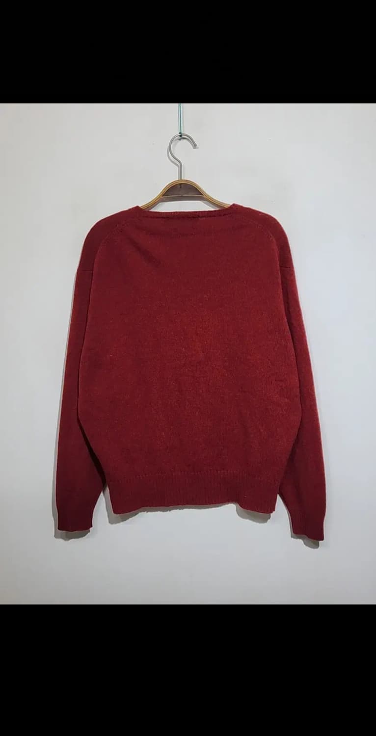 (L) 랄프로렌 폴로 니트 버건디 램스울 브이넥 스웨터  상품이미지6