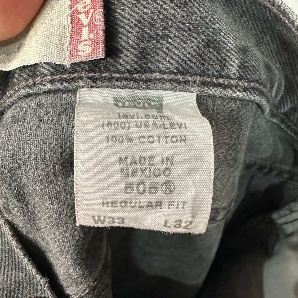 리바이스505 데님 흑청바지 33 상품이미지5