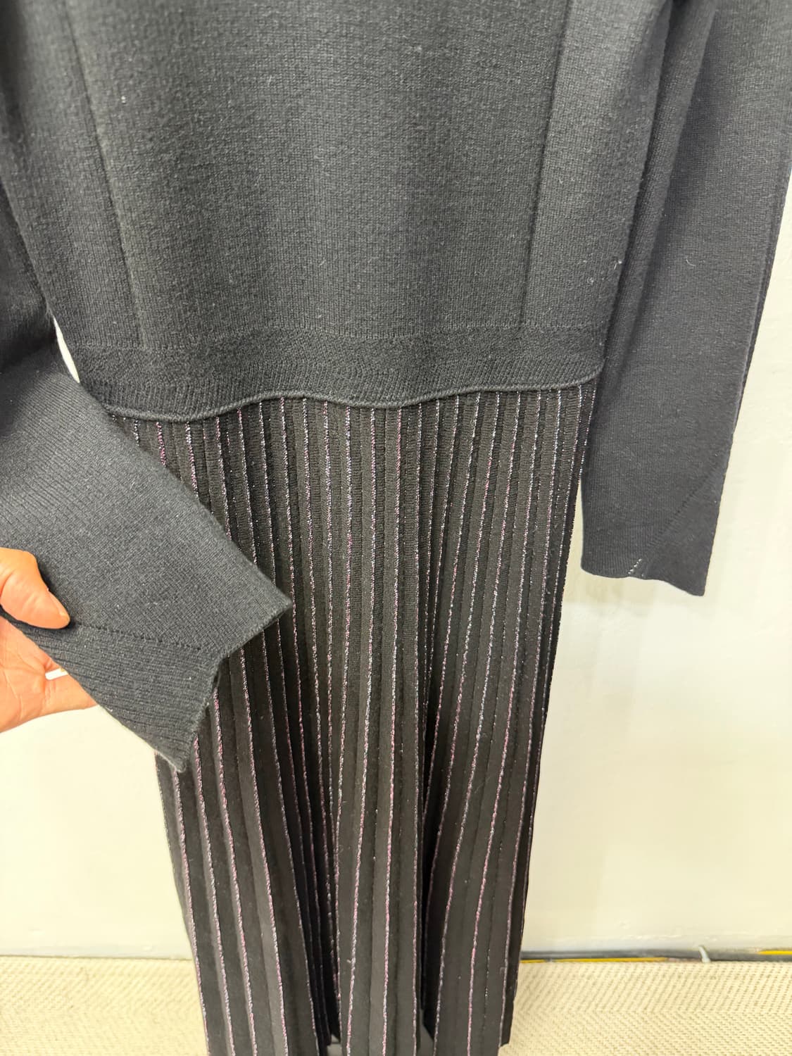 정품) TIME 타임 한섬 니트 원피스 90 F 상품이미지4