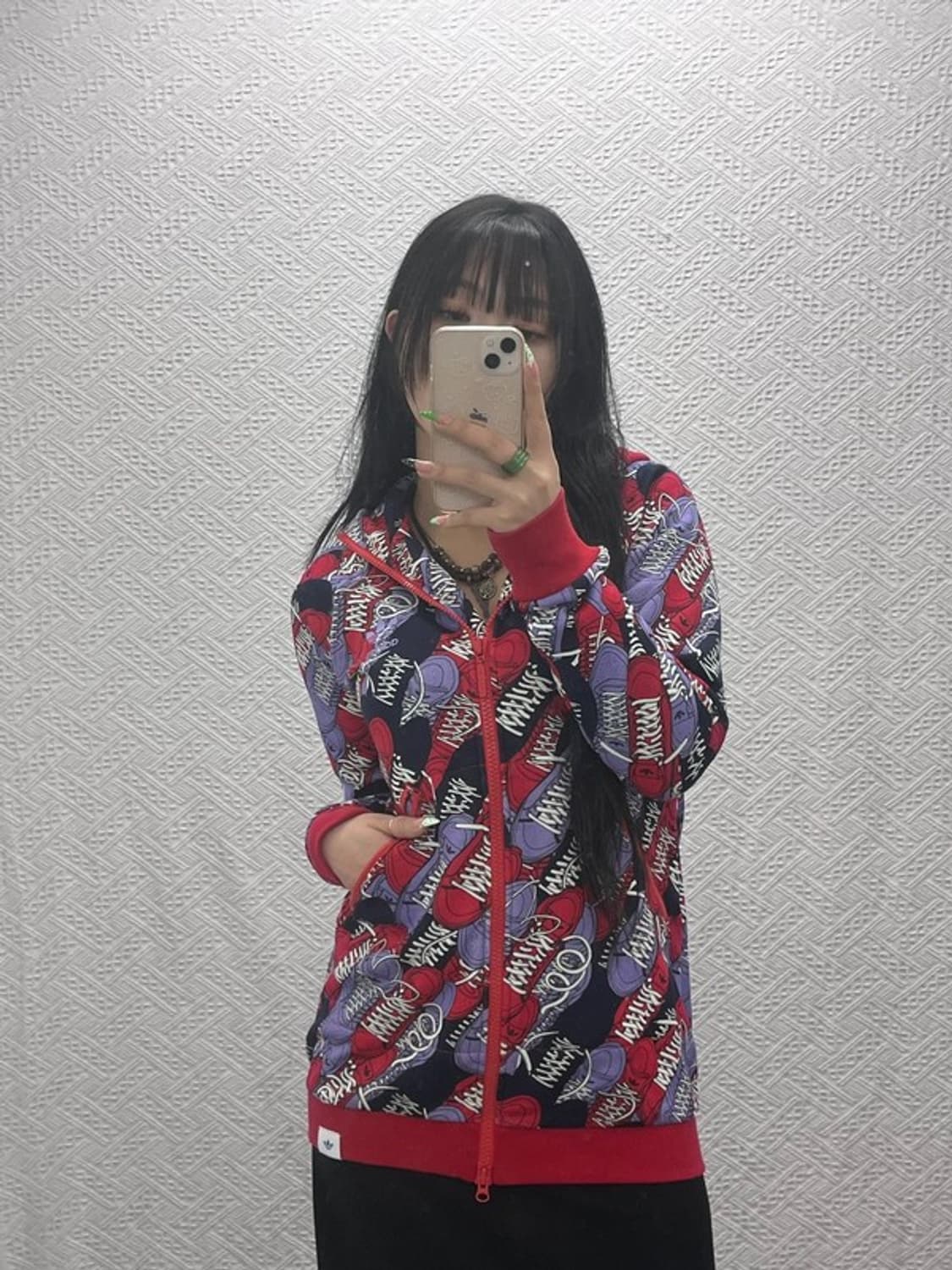 아디다스 오리지날 스니커즈홀프린팅 져지 후드집업 100 C08890 상품이미지2