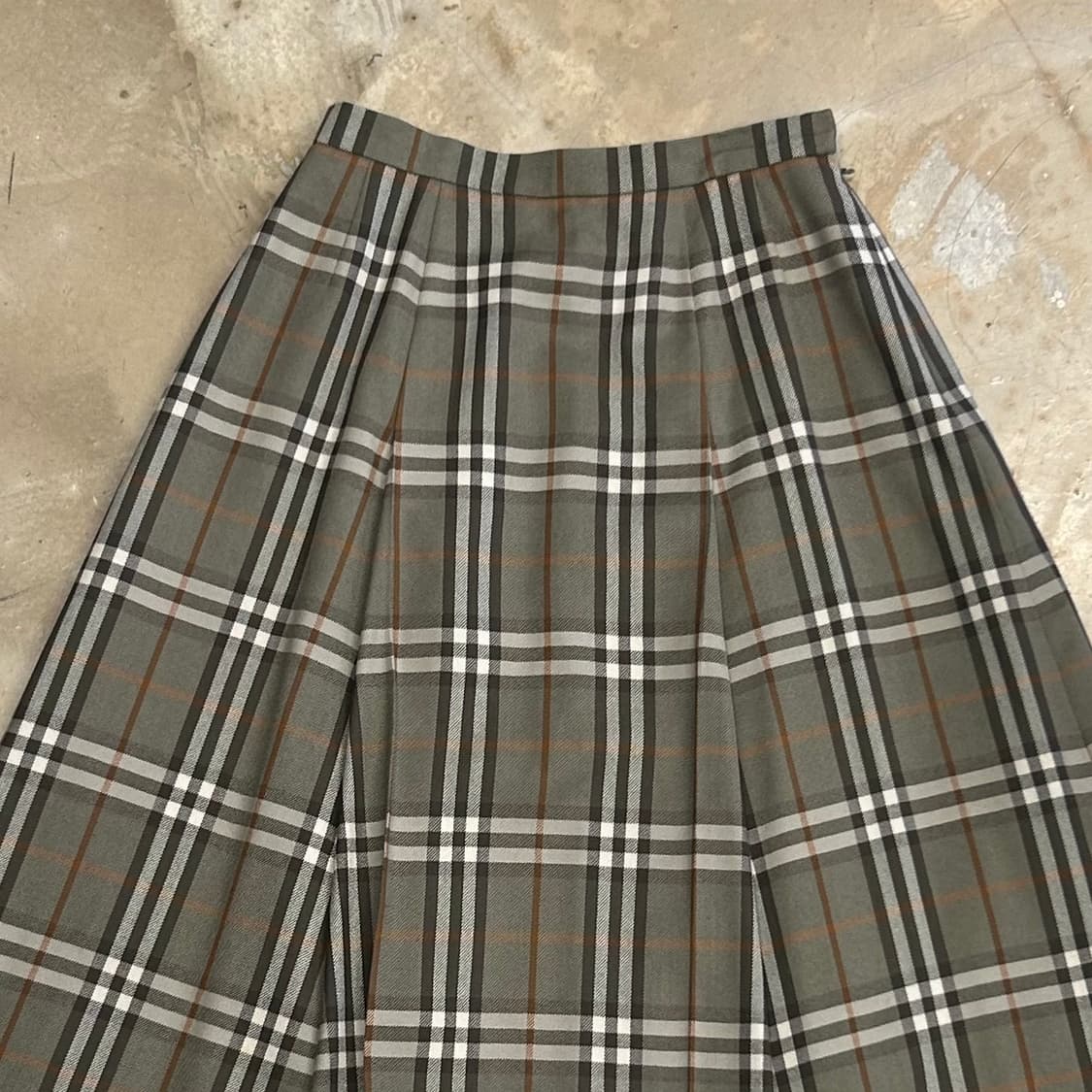 버버리 그린노바체크 롱 스커트 상품이미지1