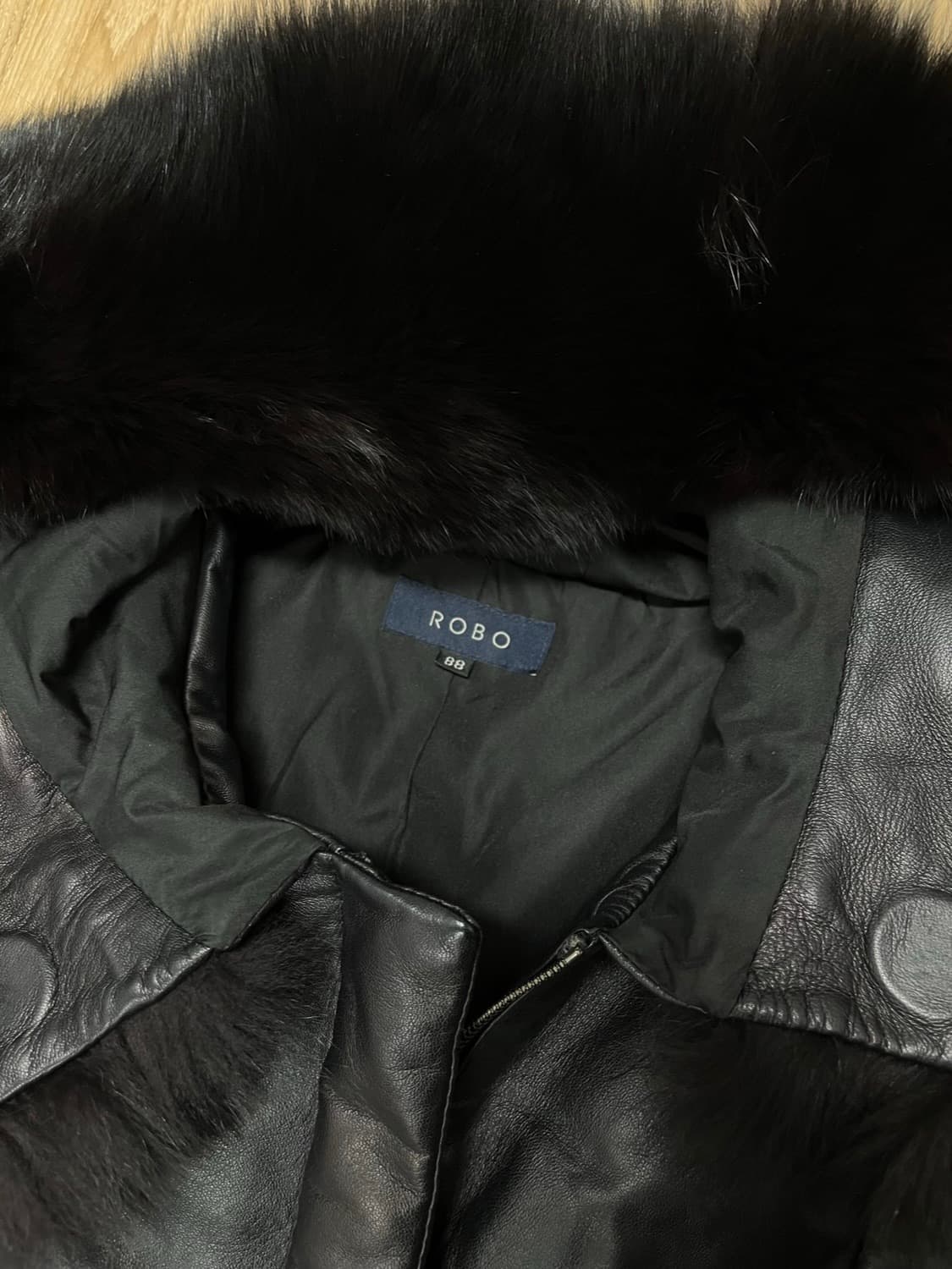 ROBO 폭스퍼 양가죽 구스다운 패딩 코트 88 상품이미지4