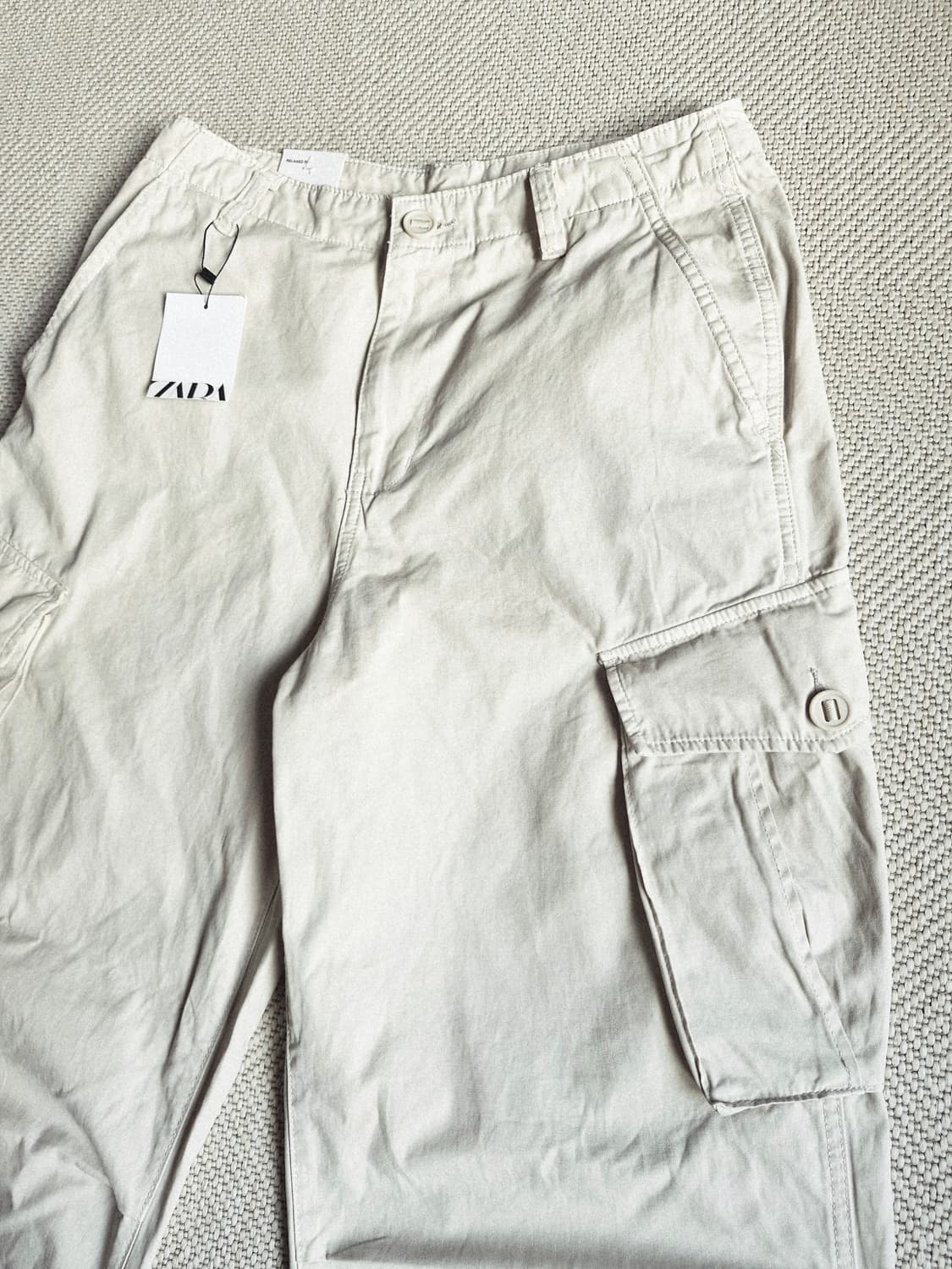 새상품 자라 릴렉스드핏 코튼 카고팬츠 31 상품이미지3