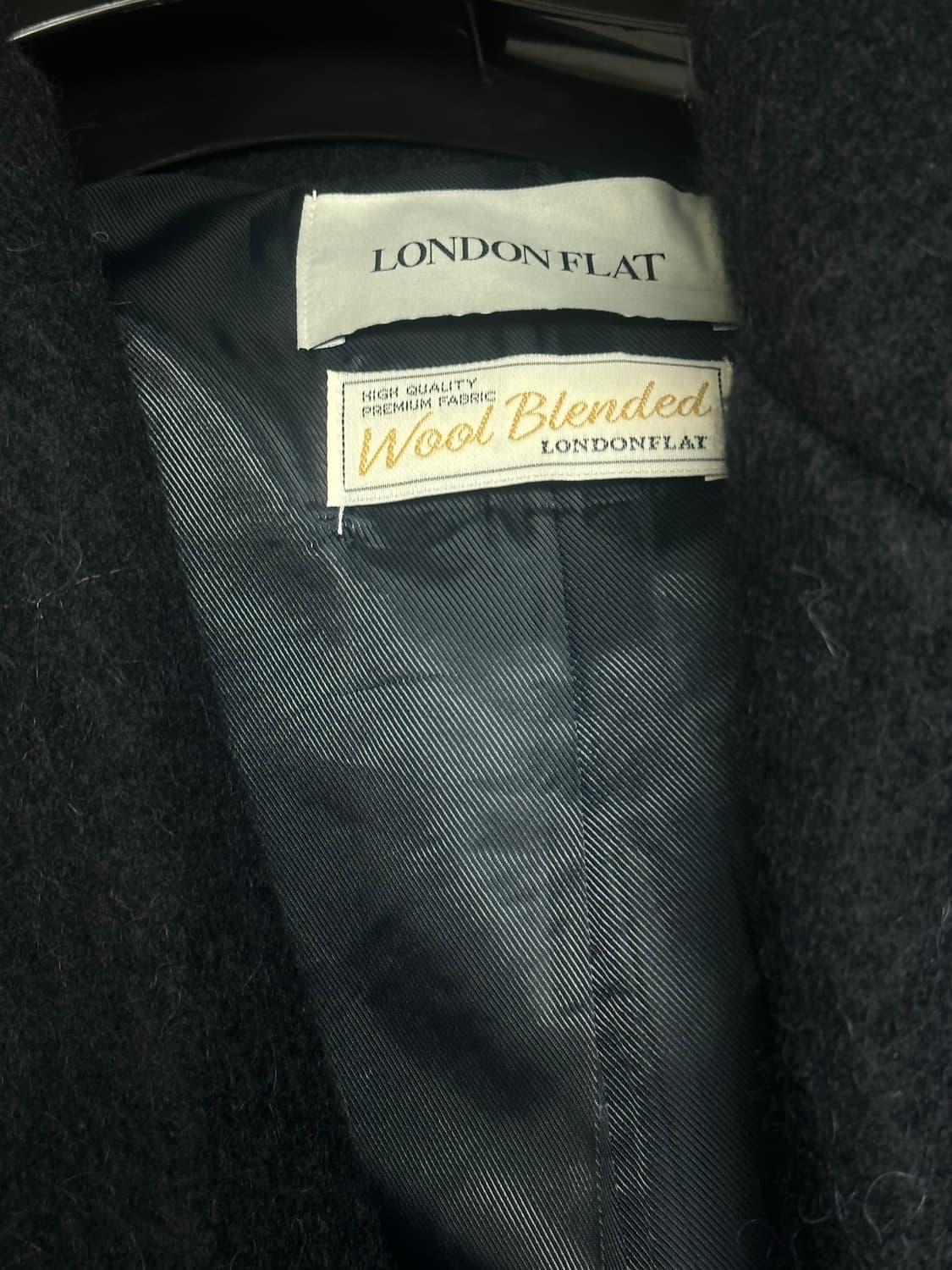 런던플랏 25fw 바닐라 오버사이즈 코트 네이비 (정가36만) 상품이미지4