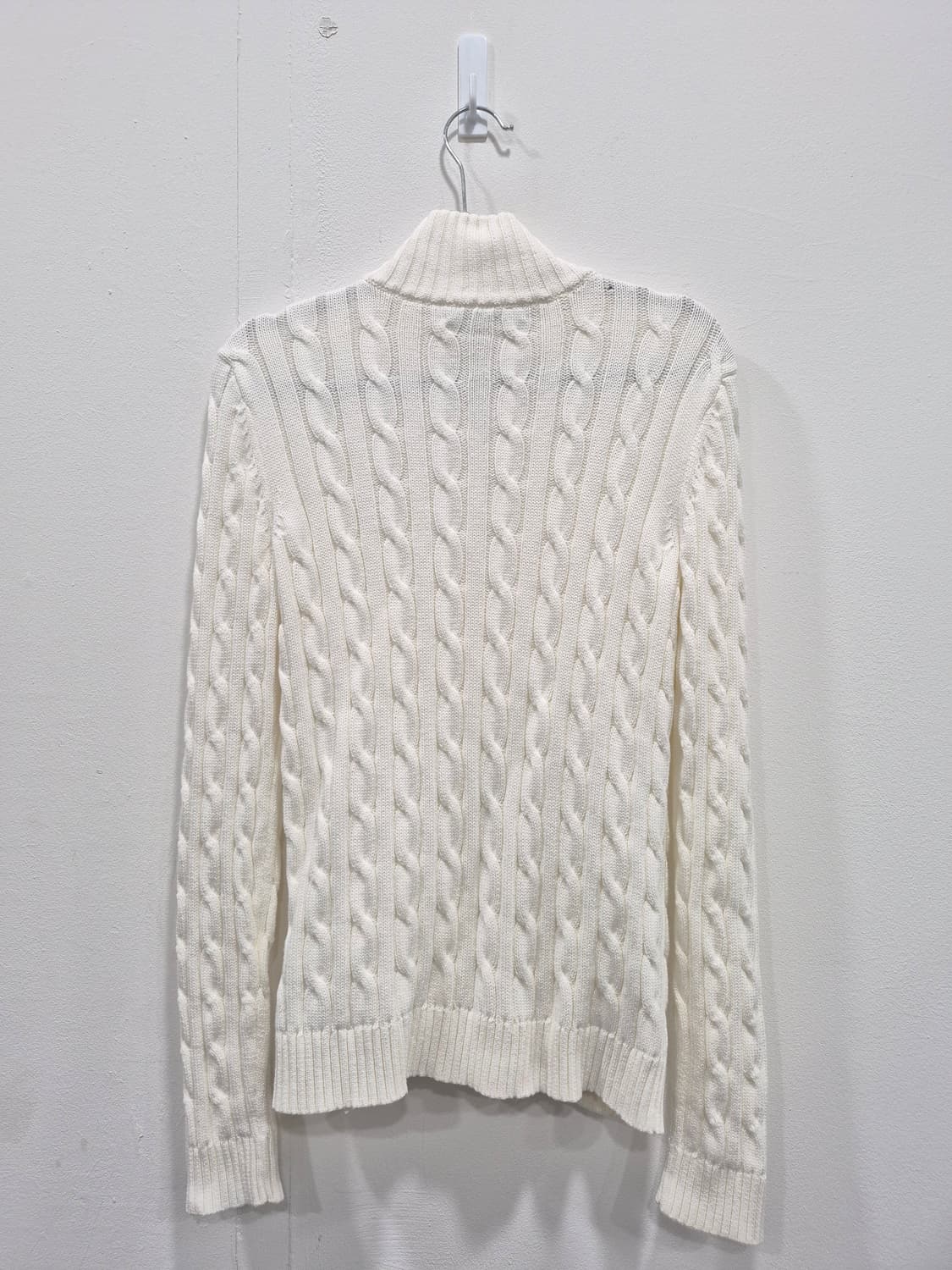 폴로랄프로렌 RL로고 케이블 집업 가디건 여성 S사이즈(화이트) 상품이미지3