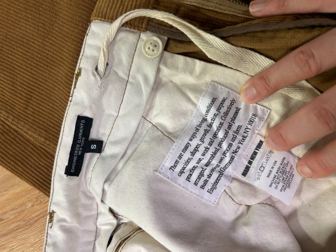 엔지니어드 가먼츠 코듀로이 팬츠 s 팝니다. 상품이미지6