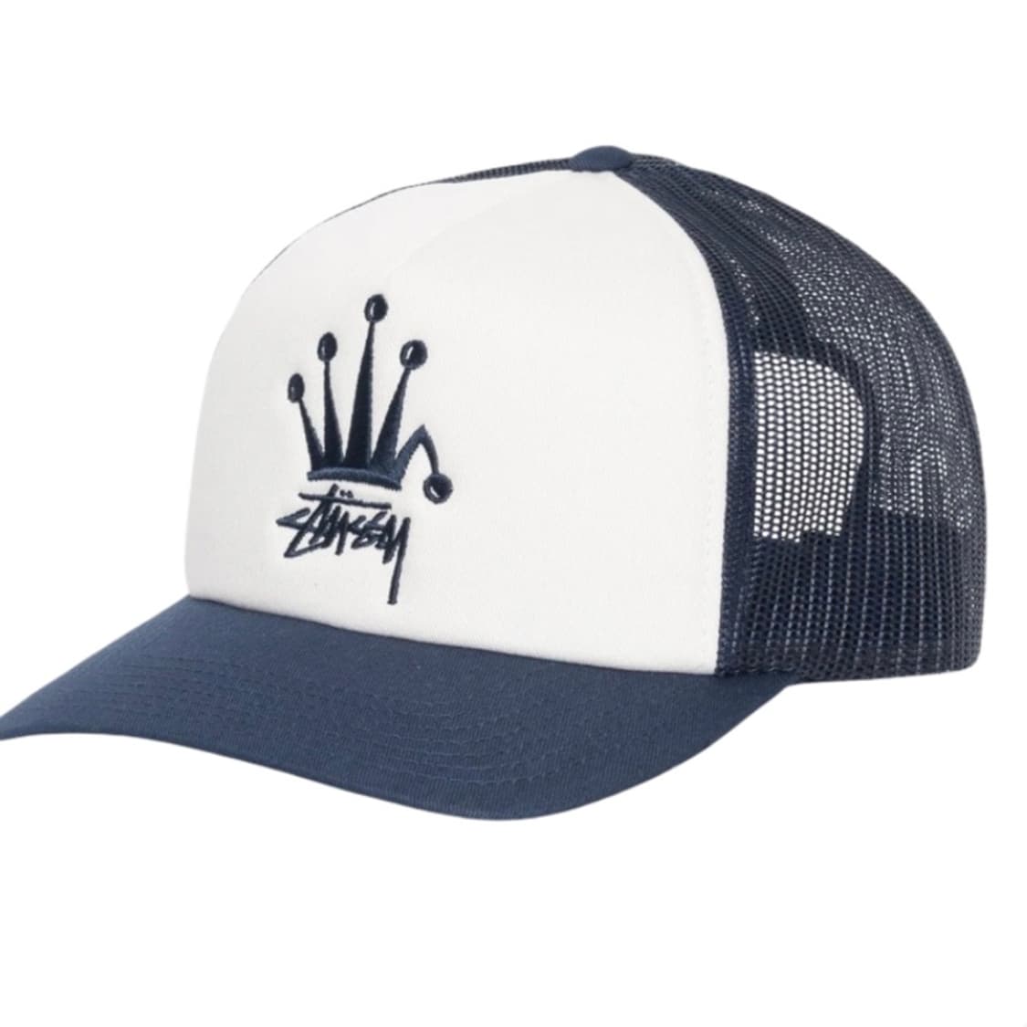 스투시 크라운 스탁 트러커 캡 네이비 상품이미지1