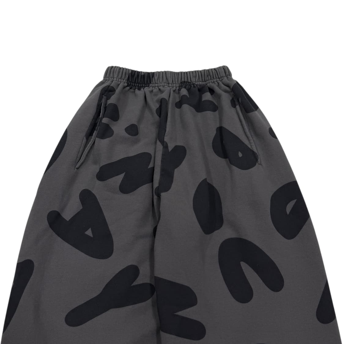 현도배 패턴 스트링 스웨트 팬츠 차콜 그레이 M 상품이미지2