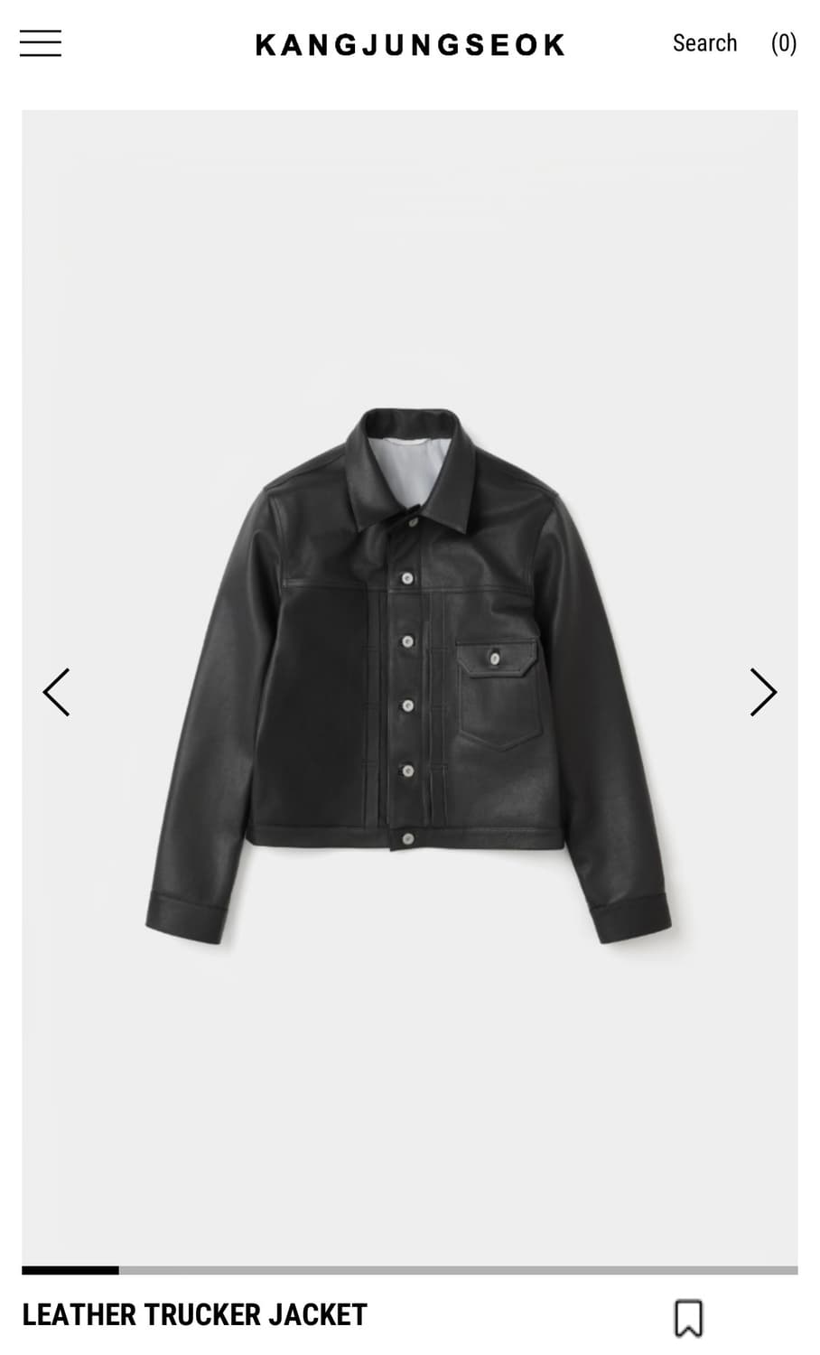 (구매) [50] 강정석 레더 트러커 자켓 상품이미지1