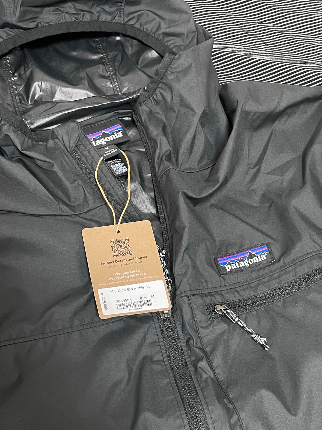 파타고니아 라이트 배리어블 자켓 블랙 M 상품이미지1