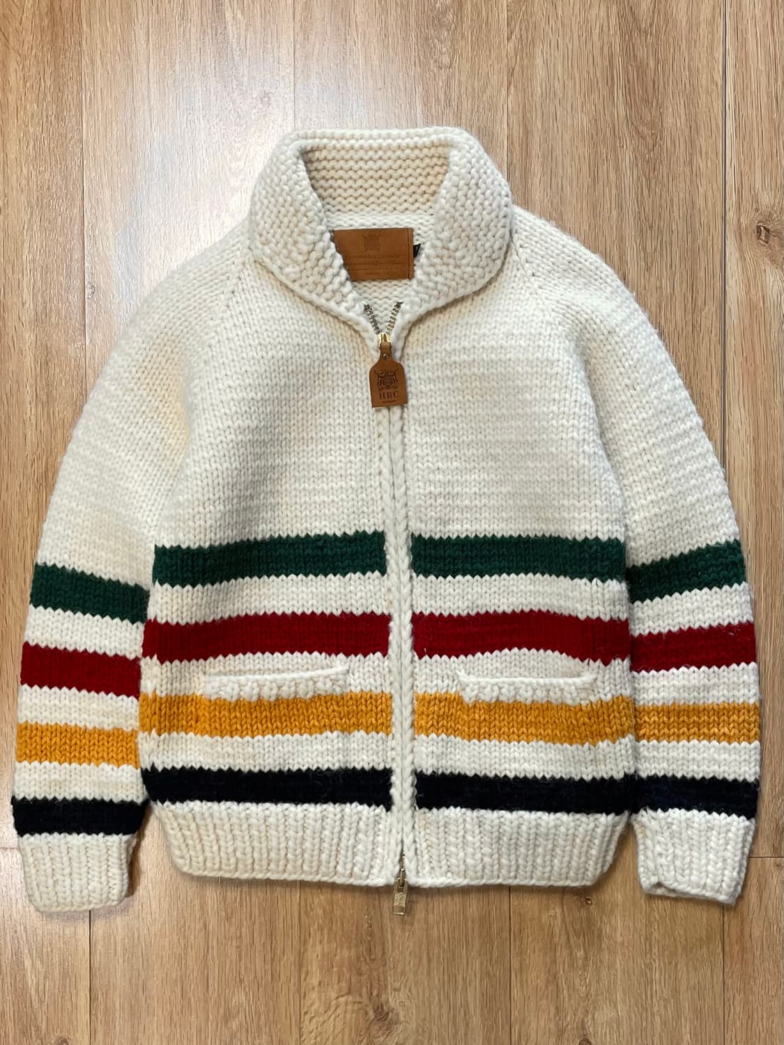90s Made Canada 허드슨베이 빈티지 코위찬 니트 스웨터 상품이미지1