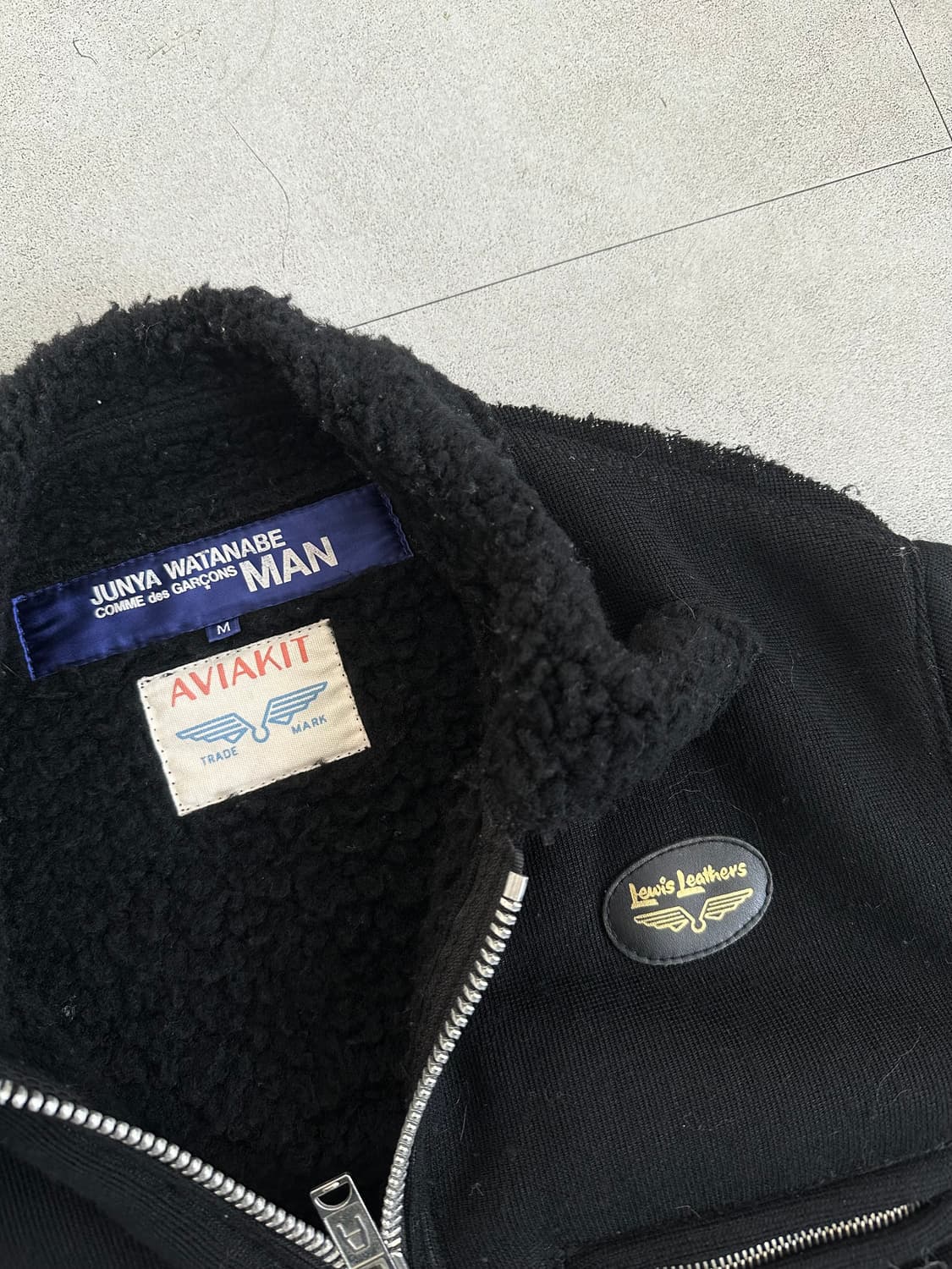 준야와타나베 x 루이스레더 측융 울 집업 자켓 상품이미지5