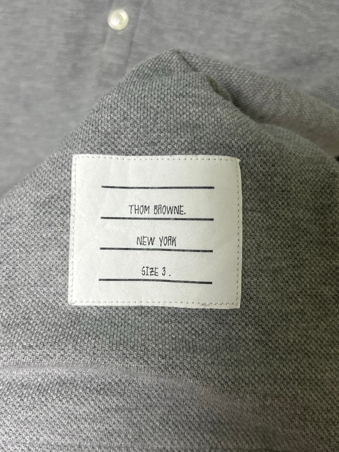 [정품] 3size(95) 톰브라운 그레이 긴팔 카라티 상품이미지6