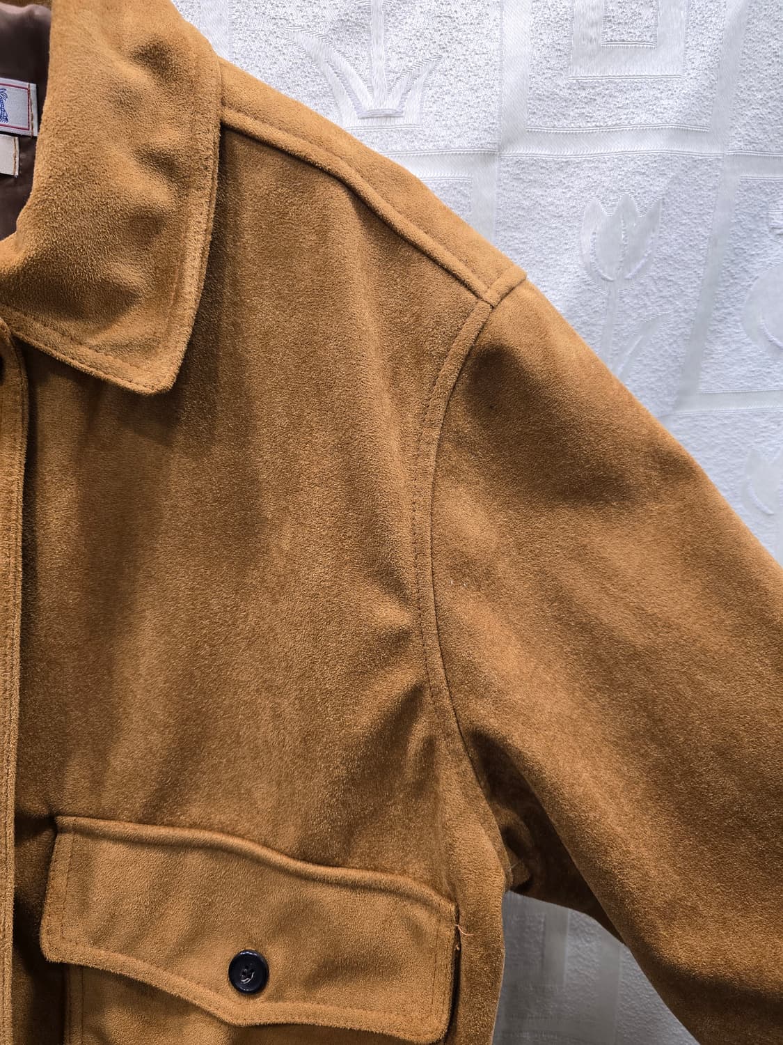 웬즈데이오아시스 스웨이드 프렌치 블루종 자켓 프리사이즈 상품이미지5