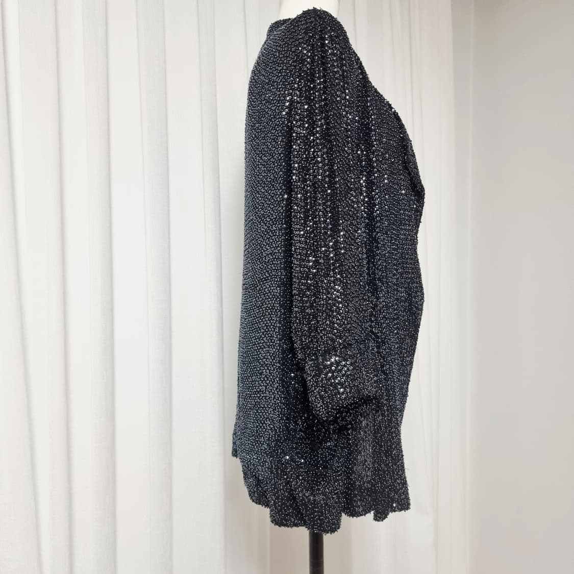 다이앤본퍼스텐버그 DVF 스팽글 비즈 실크 오픈형 가디건 (55-66) 상품이미지2