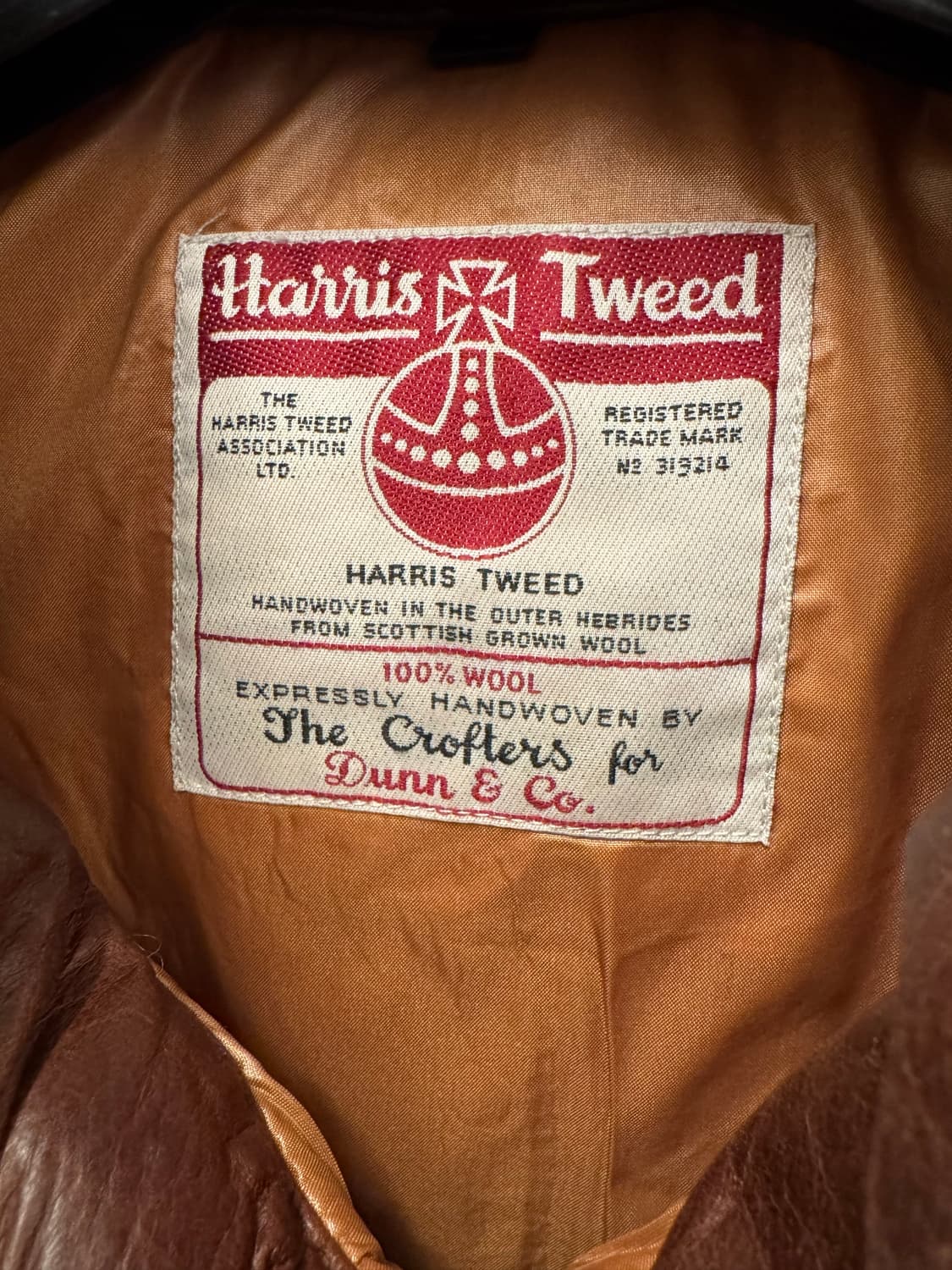 해리스 트위드 80s 요크가죽 100울 헤링 베스트 처분  상품이미지2