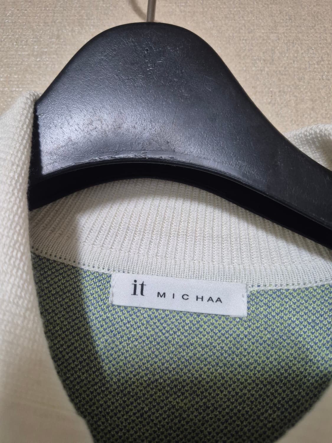 잇미샤 컬러블럭 카라 가디건 상품이미지5