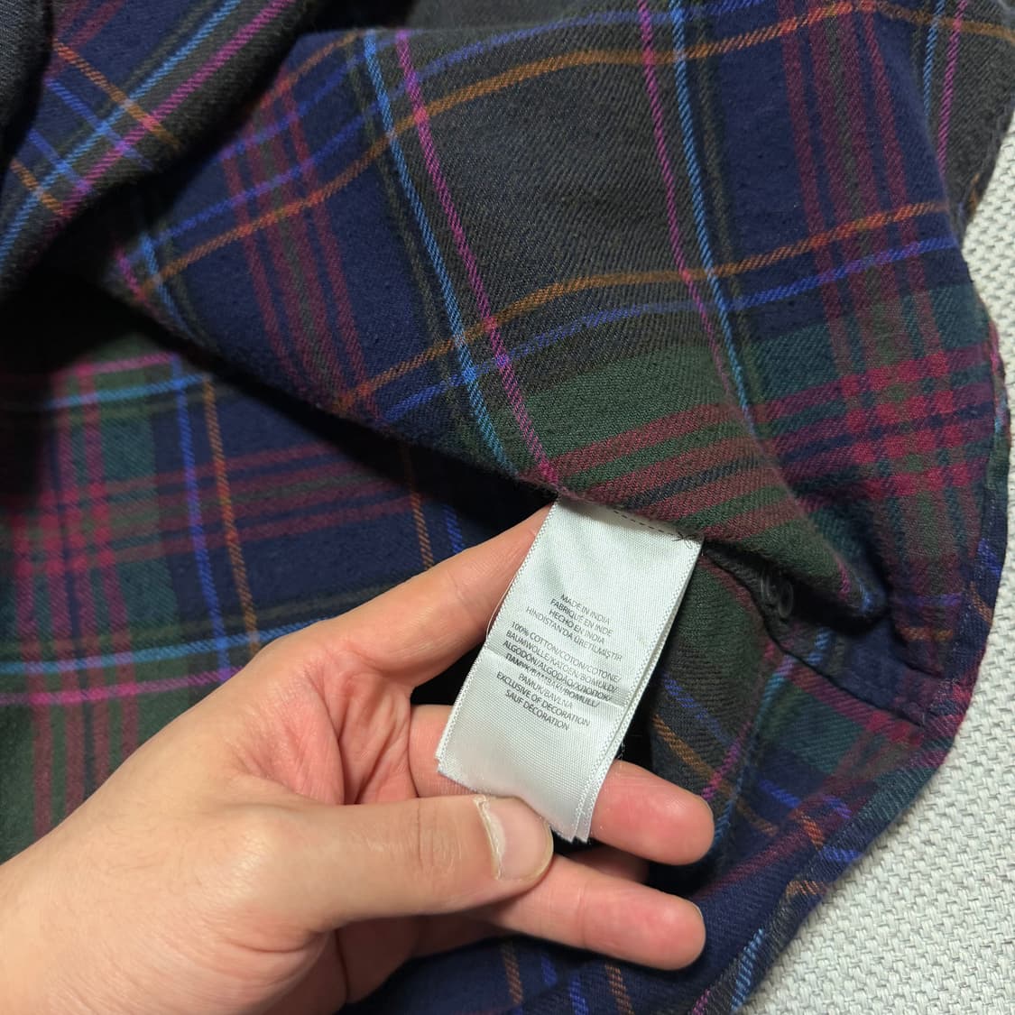 폴로 랄프로렌 자수 체크 남방 상품이미지3