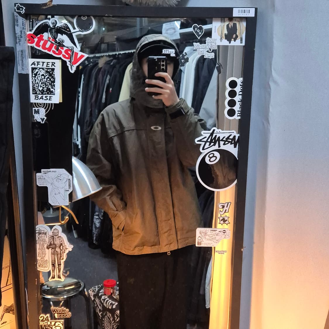 오클리 00's 소프트웨어 센터로고 XS사이즈 후드 자켓 상품이미지2