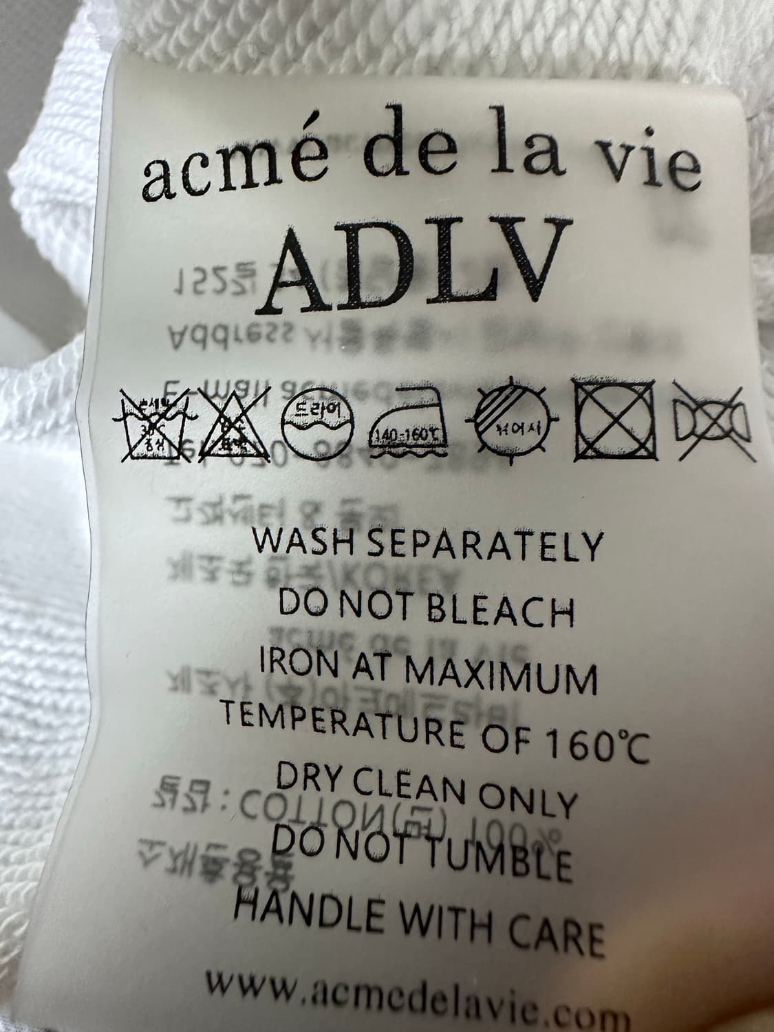 아크메드라비 흰색 후드티 프린팅 상품이미지6