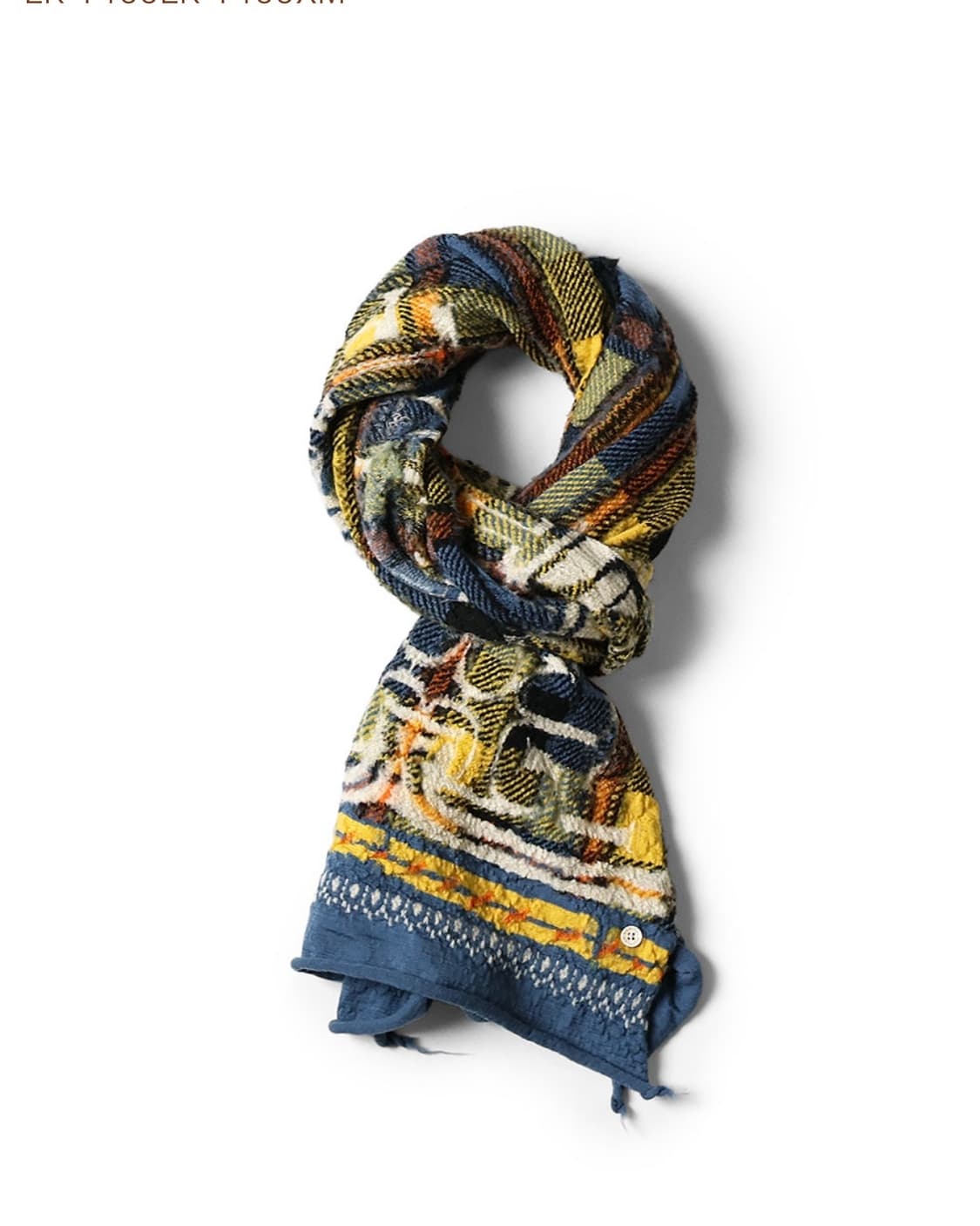 KAPITAL 캐피탈 축융 울 타탄 아이누 머플러 상품이미지1