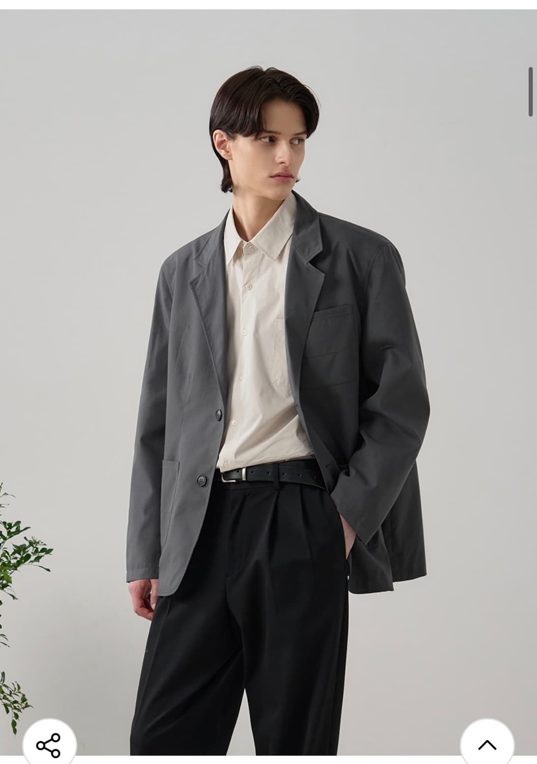 (XL) 드로우핏 릴렉스드 오피스 CN 블레이저 [CHARCOAL] 상품이미지1