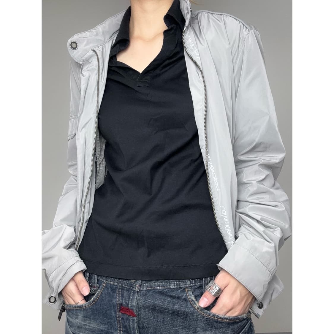 빈티지 블랙 폴로셔츠 상품이미지4